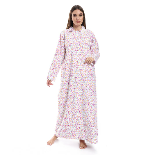 026 قميص نوم كستور بياقة مشجر