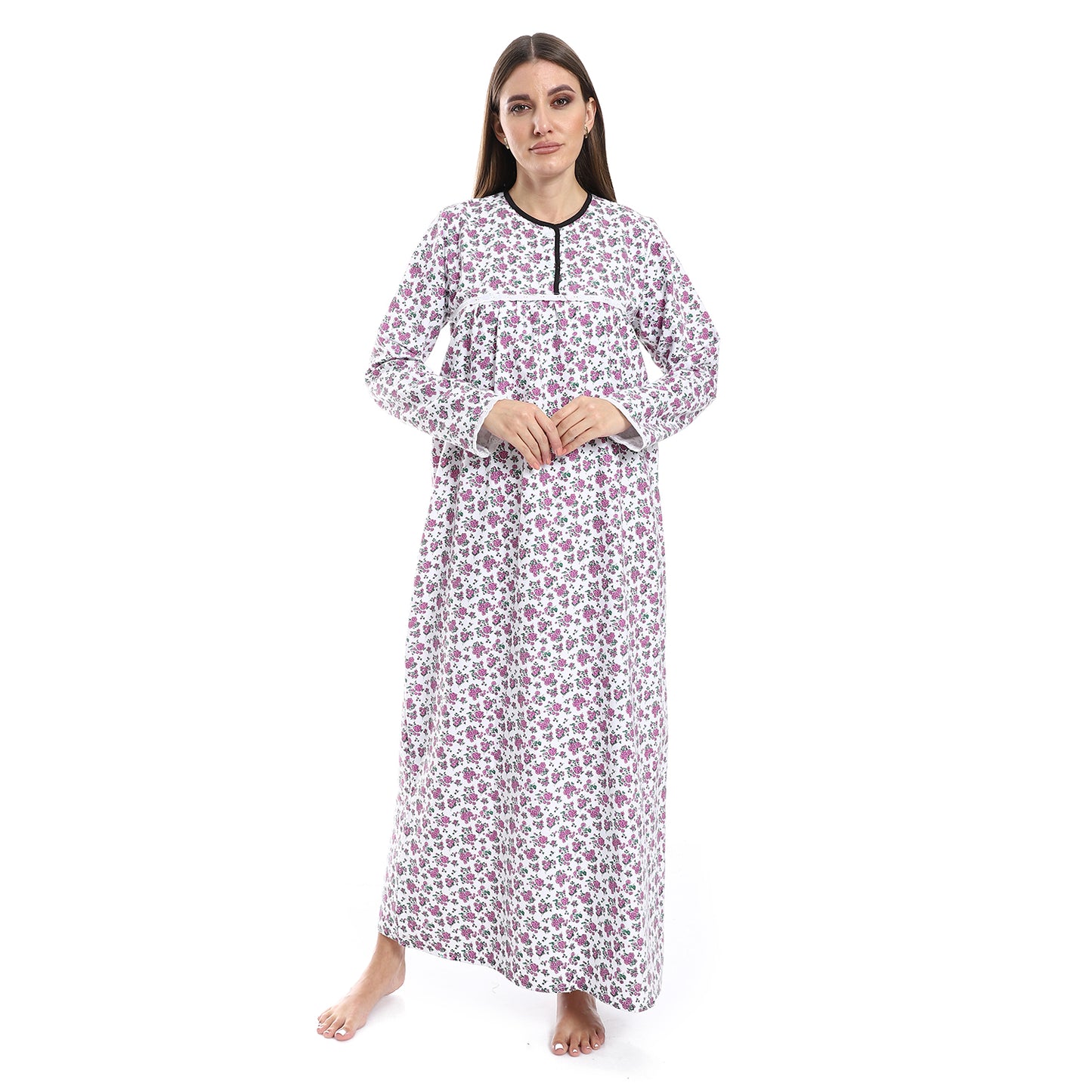 027 قميص نوم كستور مشجر بالدانتيل