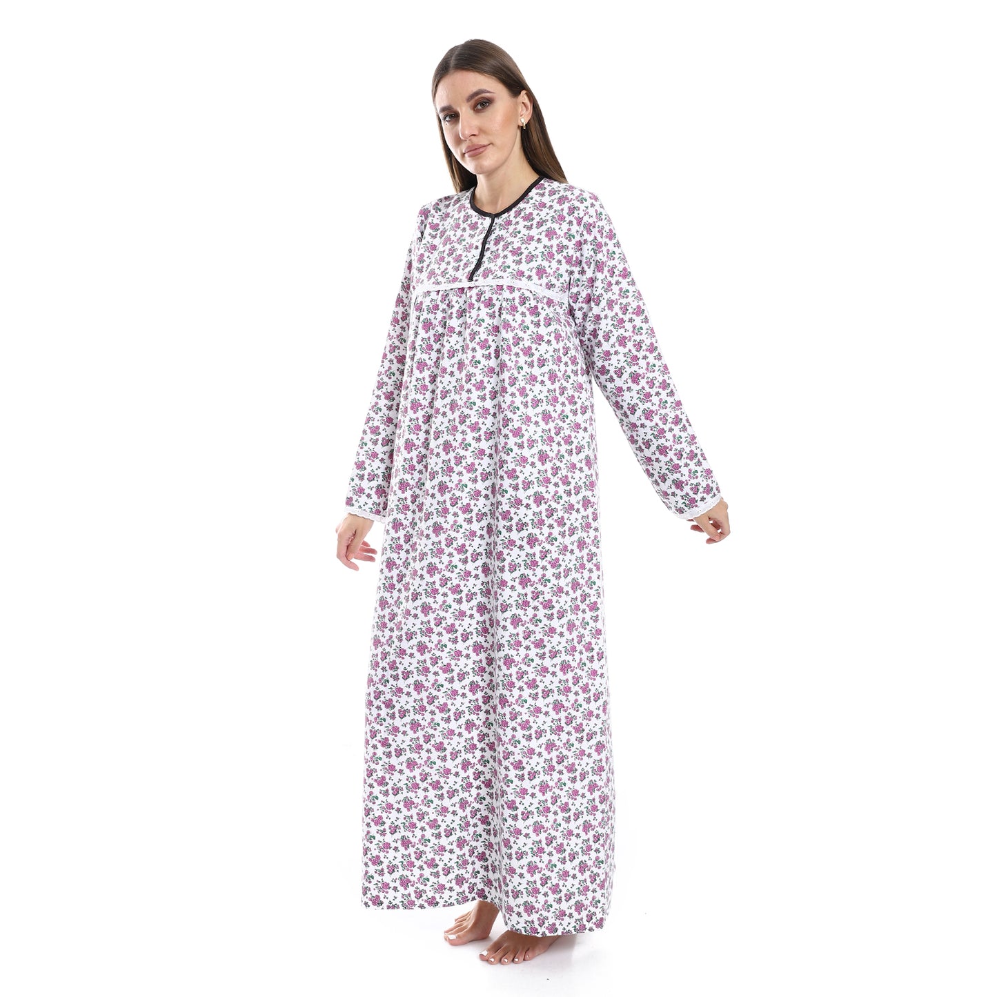 027 قميص نوم كستور مشجر بالدانتيل