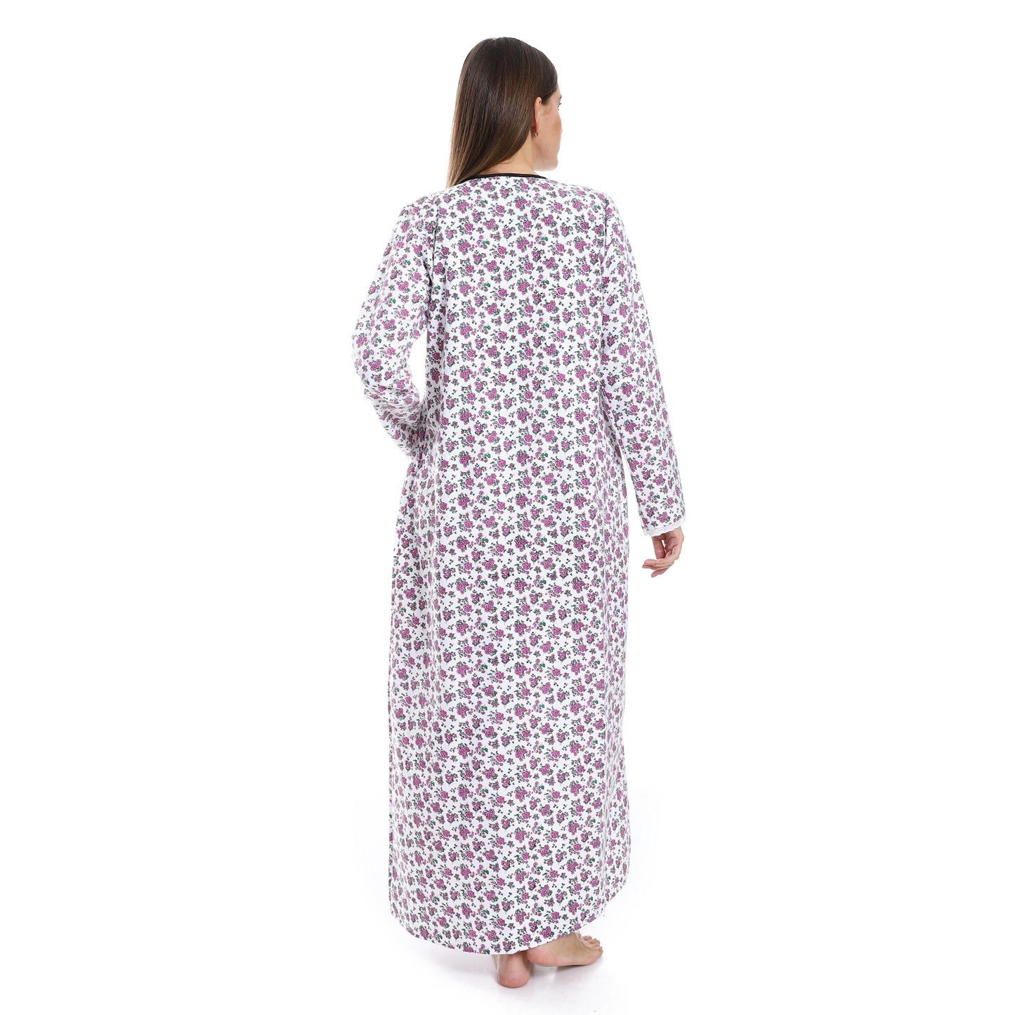 027 قميص نوم كستور مشجر بالدانتيل