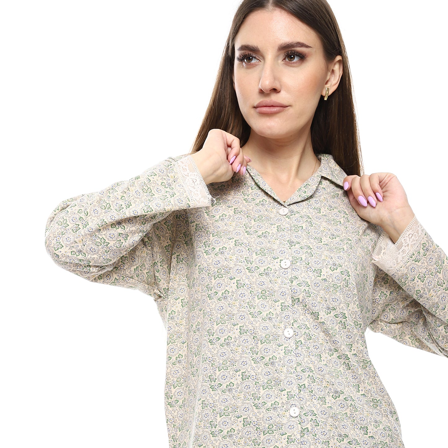 4703 بجامة كلاسيك كم طويل