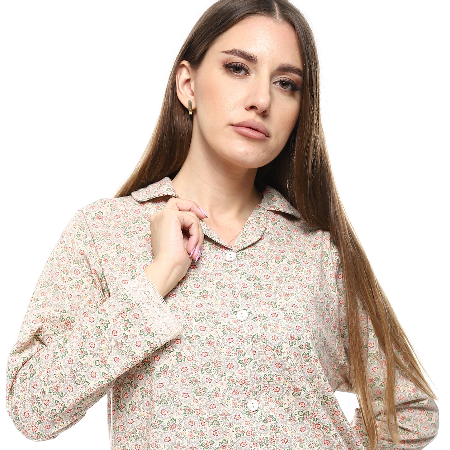 4703 بجامة كلاسيك كم طويل
