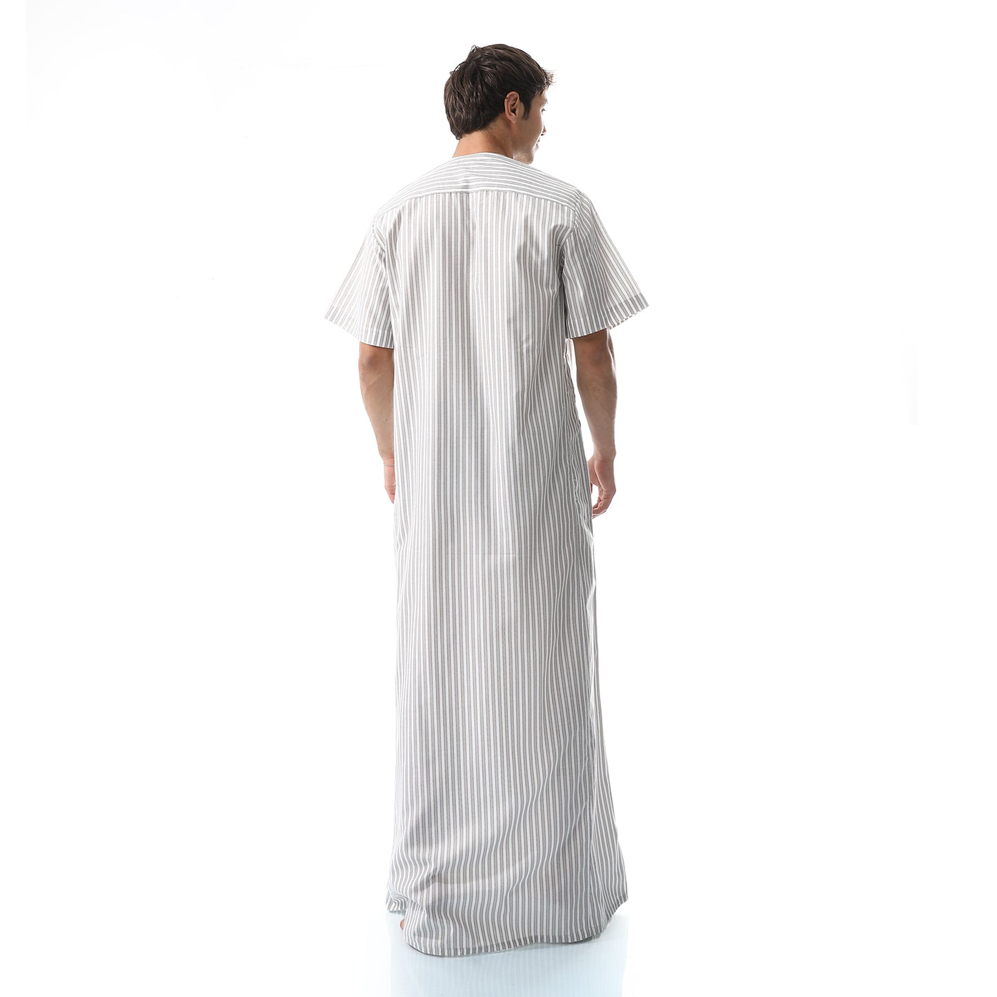 جلابية رجالي جيب في جيب مقلم 7033