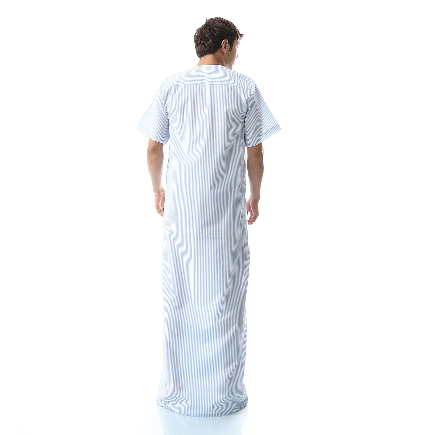 جلابية رجالي جيب في جيب مقلم 7033