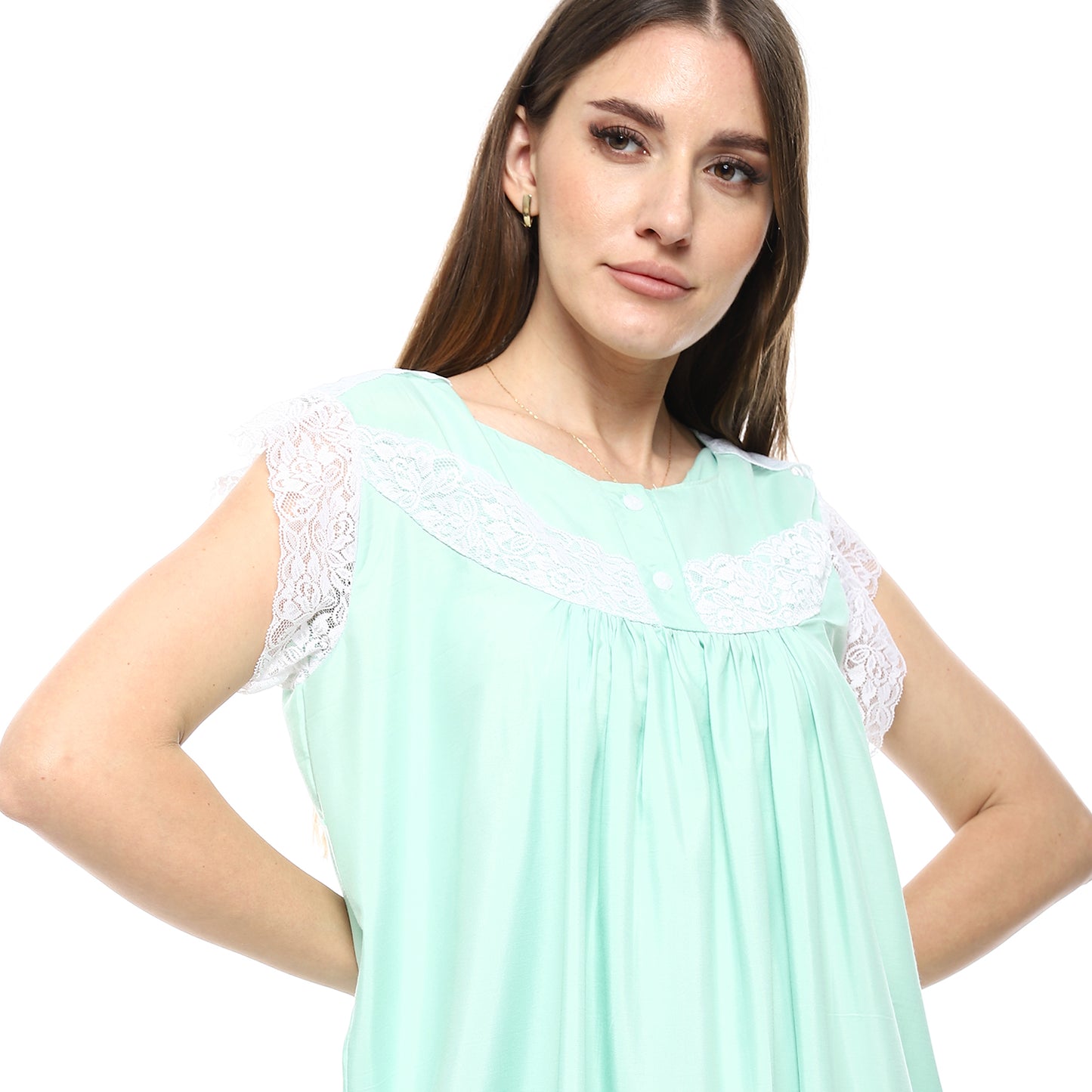 KHW-708 قميص نوم لينوه نصف كم