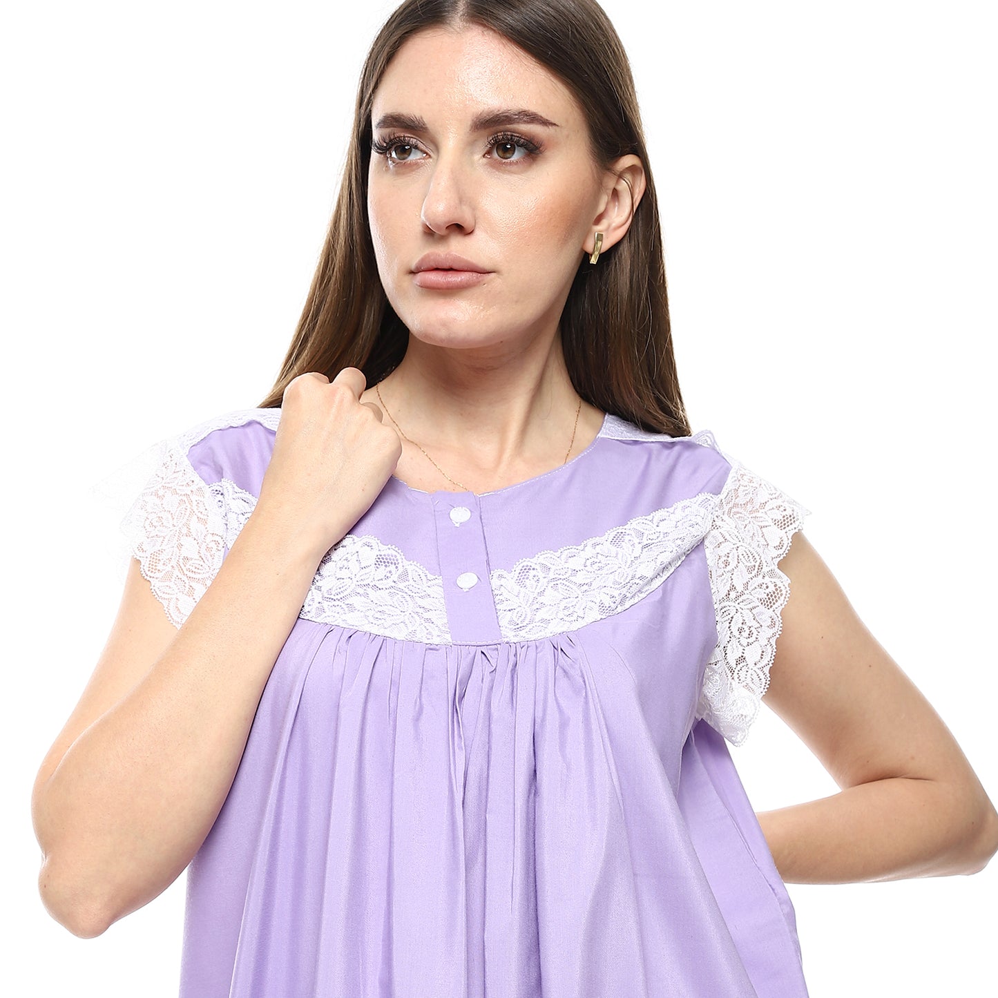 KHW-708 قميص نوم لينوه نصف كم