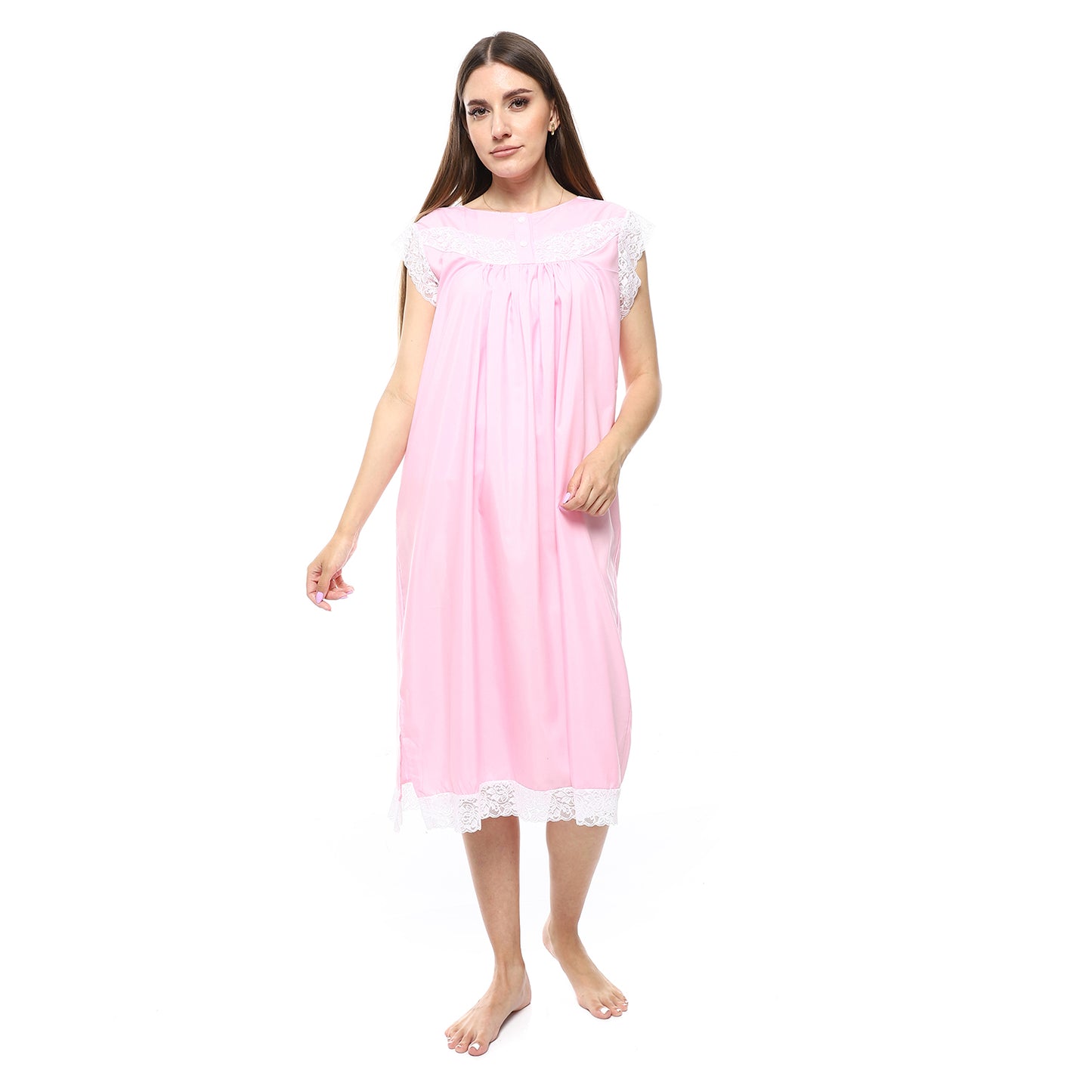 KHW-708 قميص نوم لينوه نصف كم