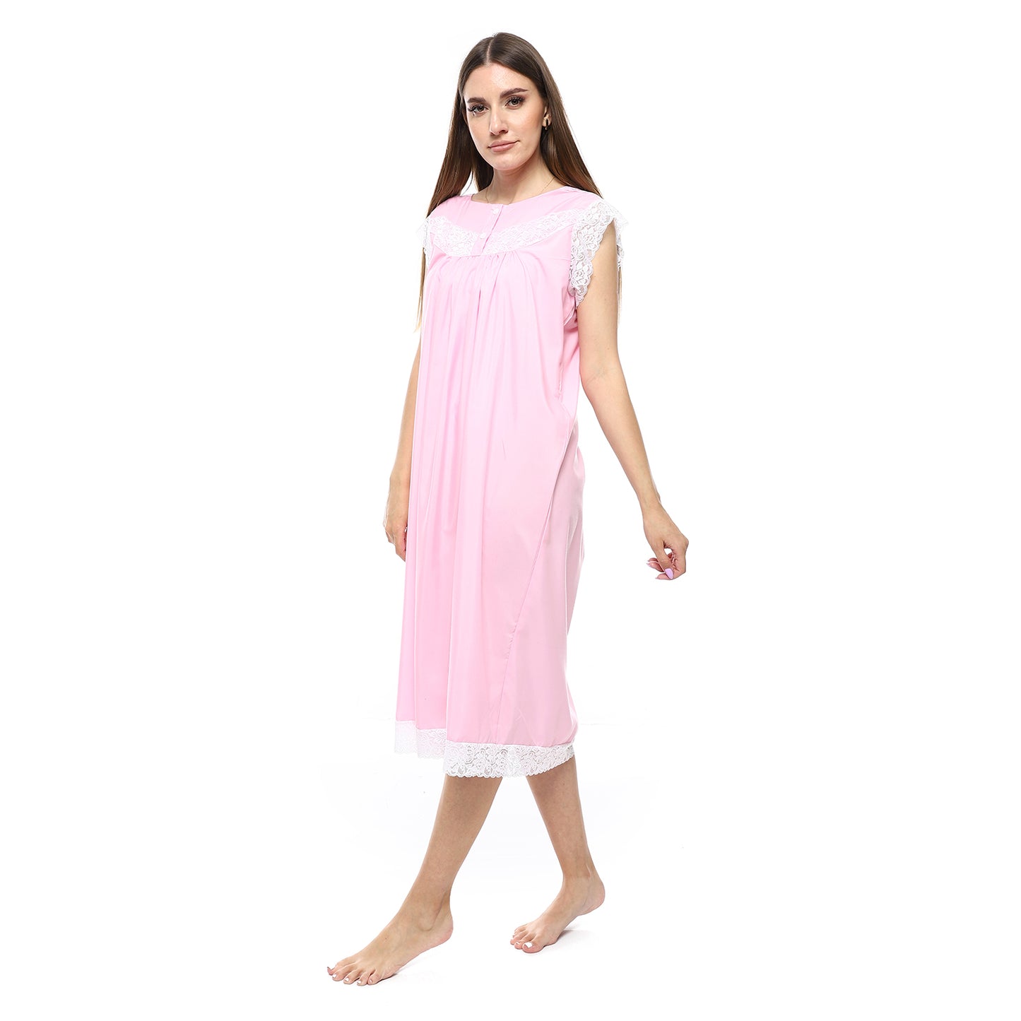 KHW-708 قميص نوم لينوه نصف كم