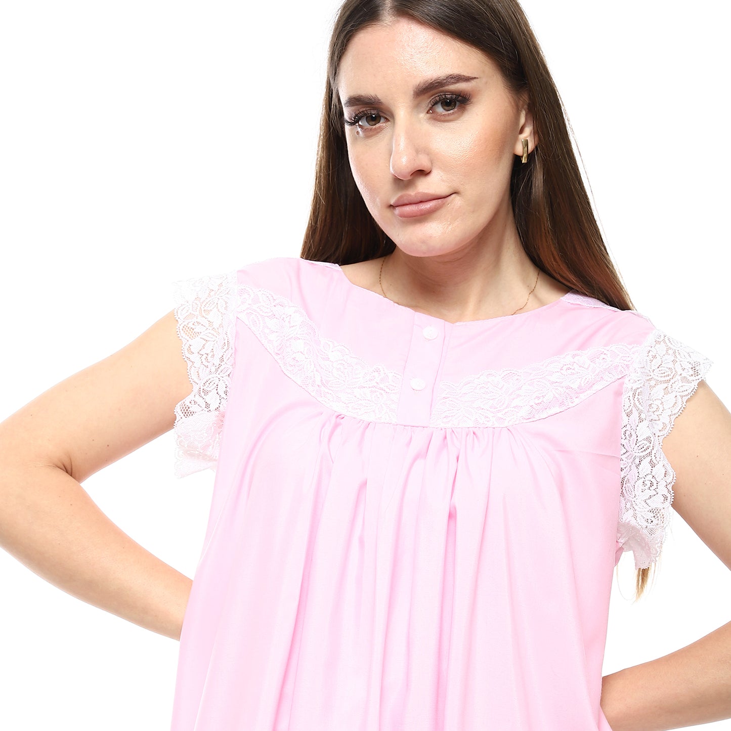 KHW-708 قميص نوم لينوه نصف كم