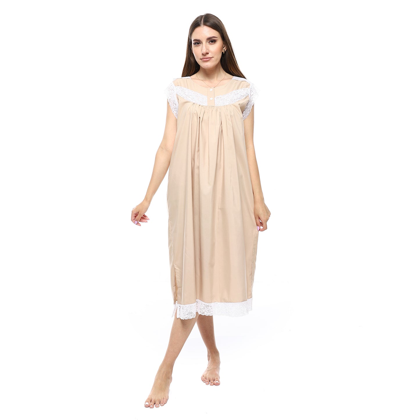 KHW-708 قميص نوم لينوه نصف كم