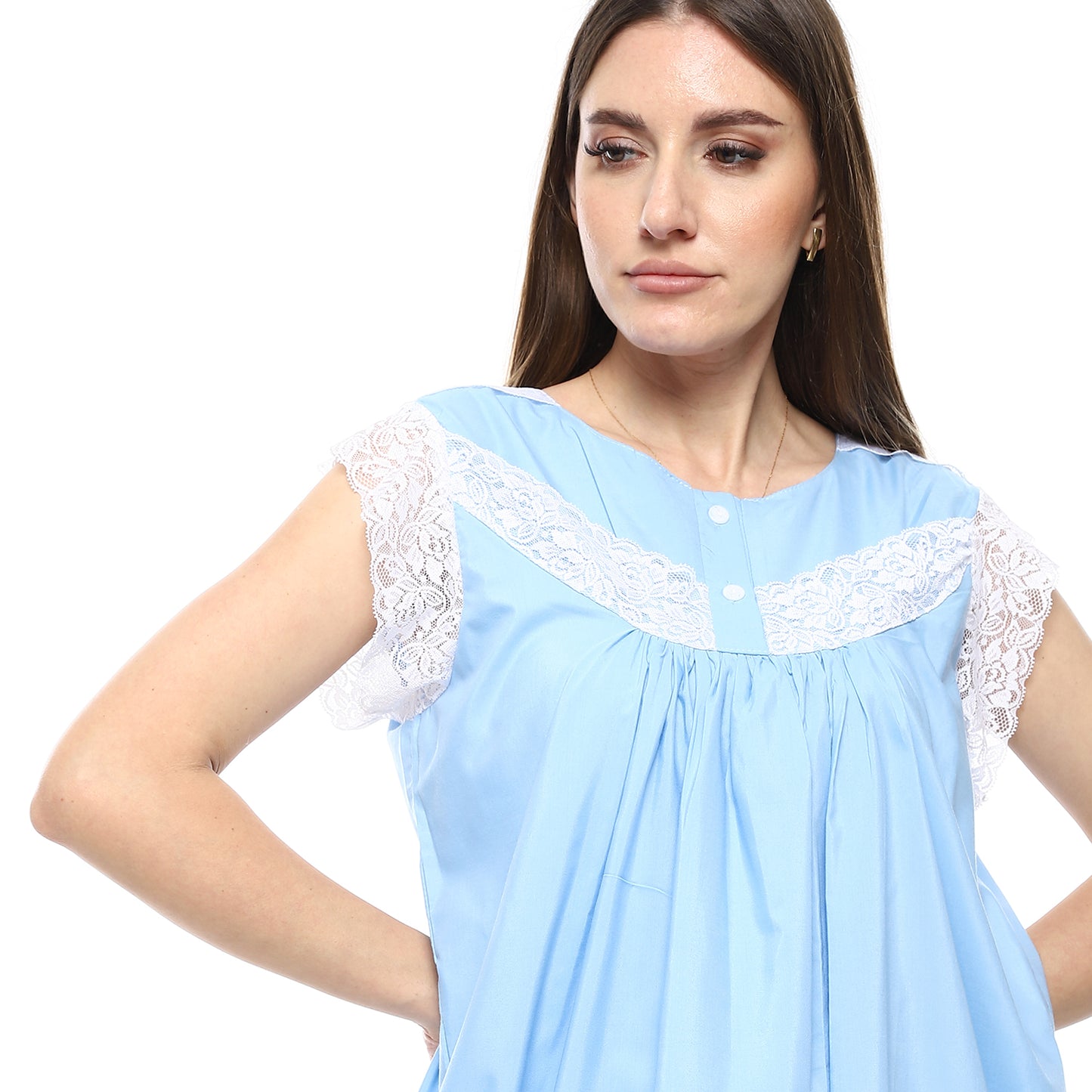 KHW-708 قميص نوم لينوه نصف كم