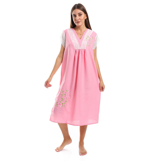 715 قميص نوم كت بالدانتيل على الكم