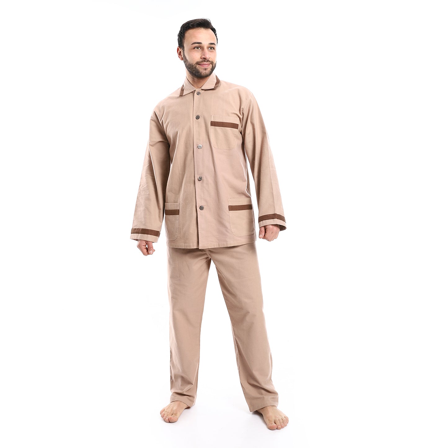 بجامة كستور شتوي سادة قطن صافي