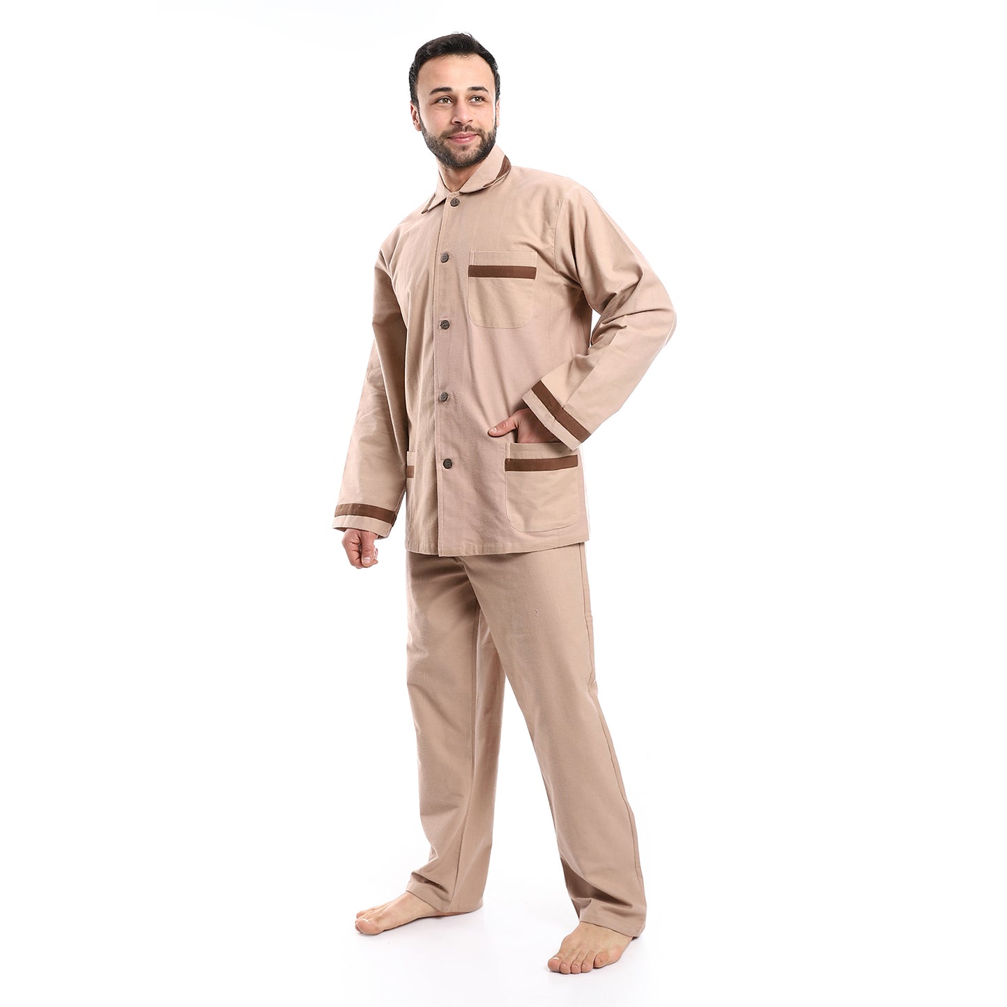 بجامة كستور شتوي سادة قطن صافي