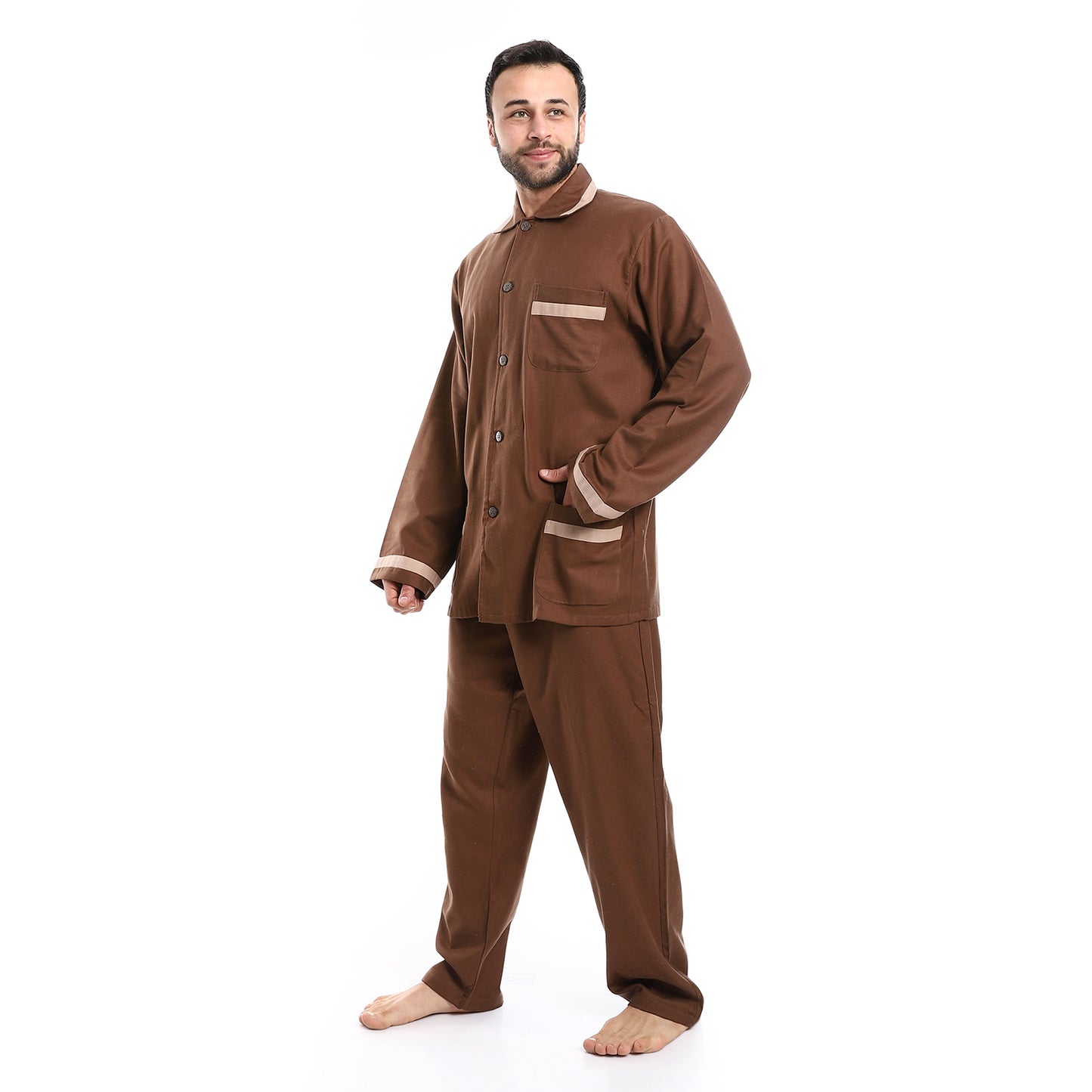 بجامة كستور شتوي سادة قطن صافي