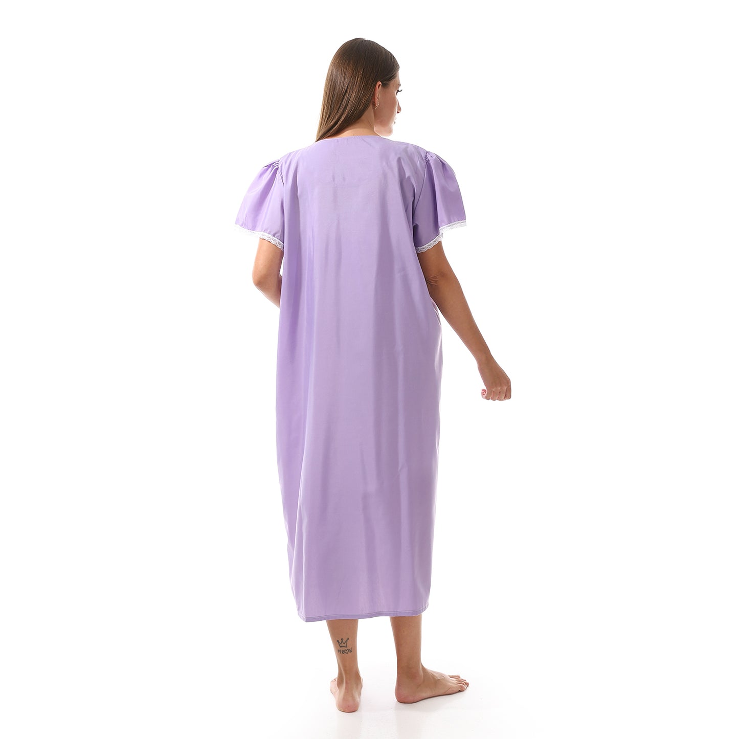 KHW-830 قميص نوم قصير بالدانتيل على الصدر