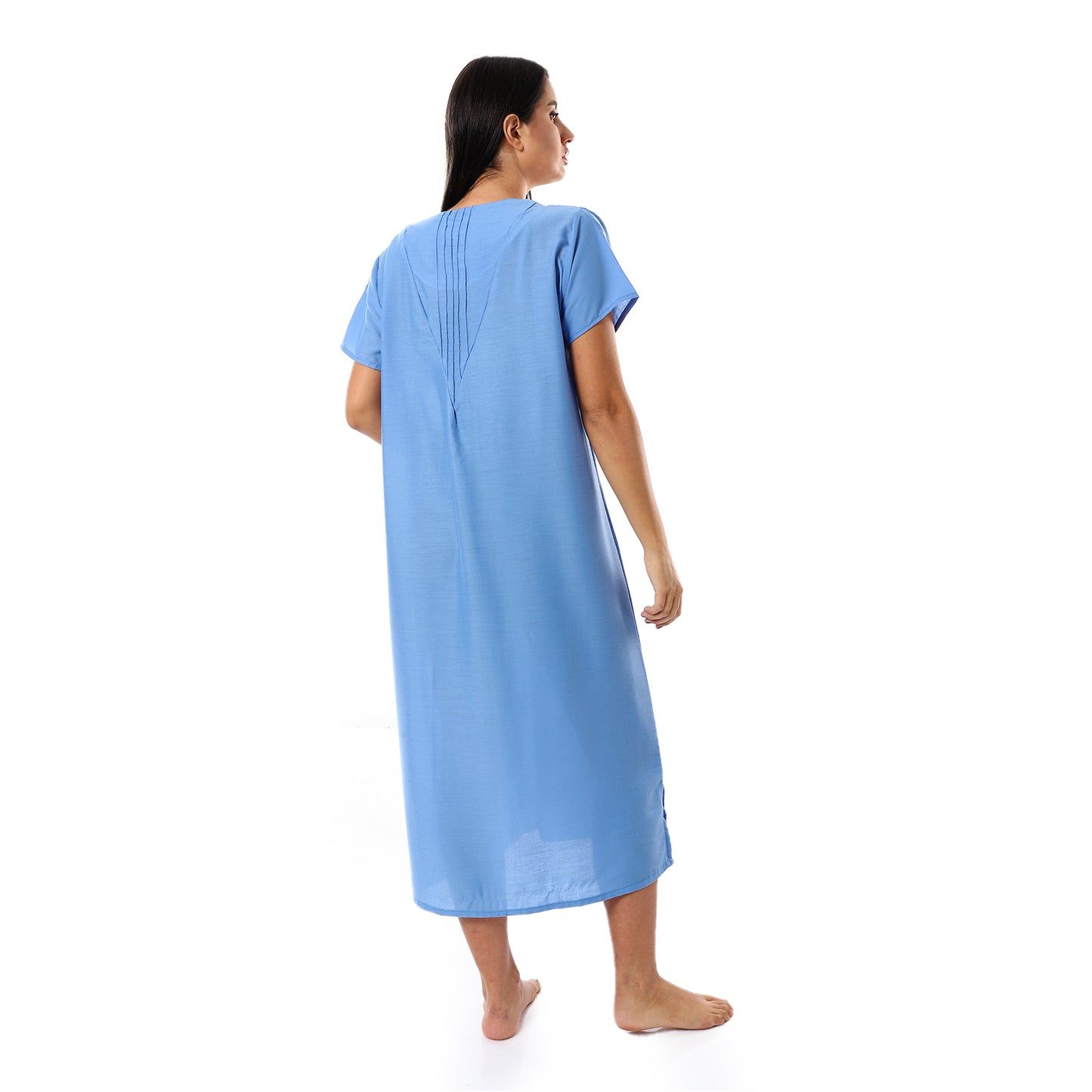 876 قميص نوم لينوه بالدانتيل على الكم