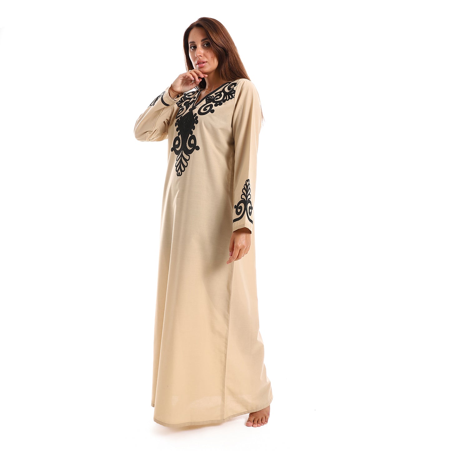 9001 جلابية بيت حريمي كم طويل
