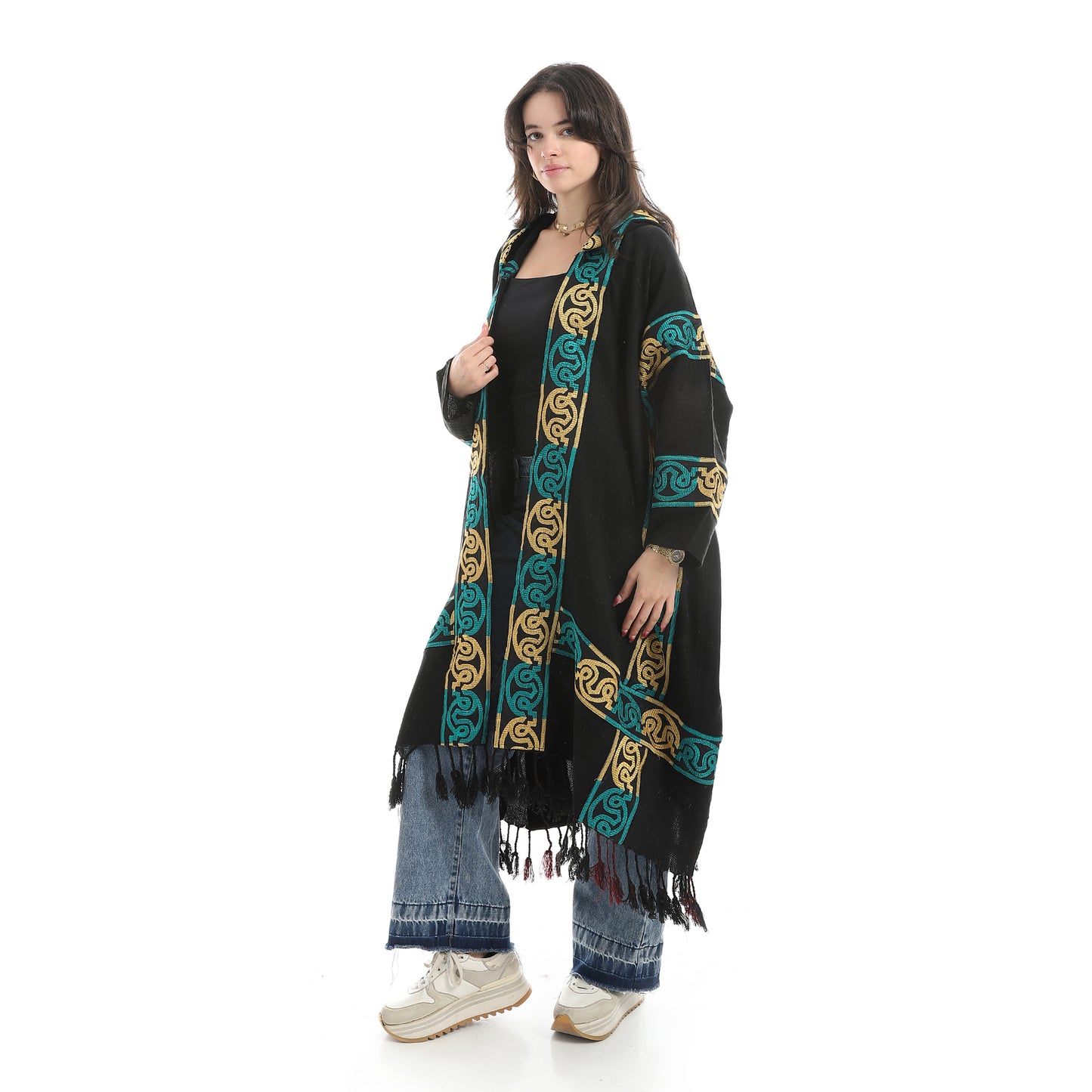 9055 شال حريمي صوف مطرز