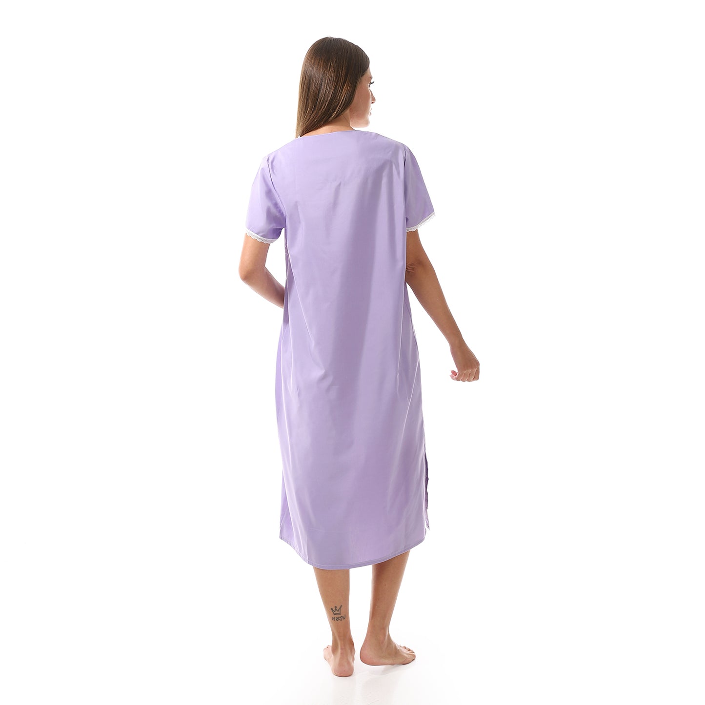 KHW-910 قميص نوم قصير بالدانتيل على الصدر