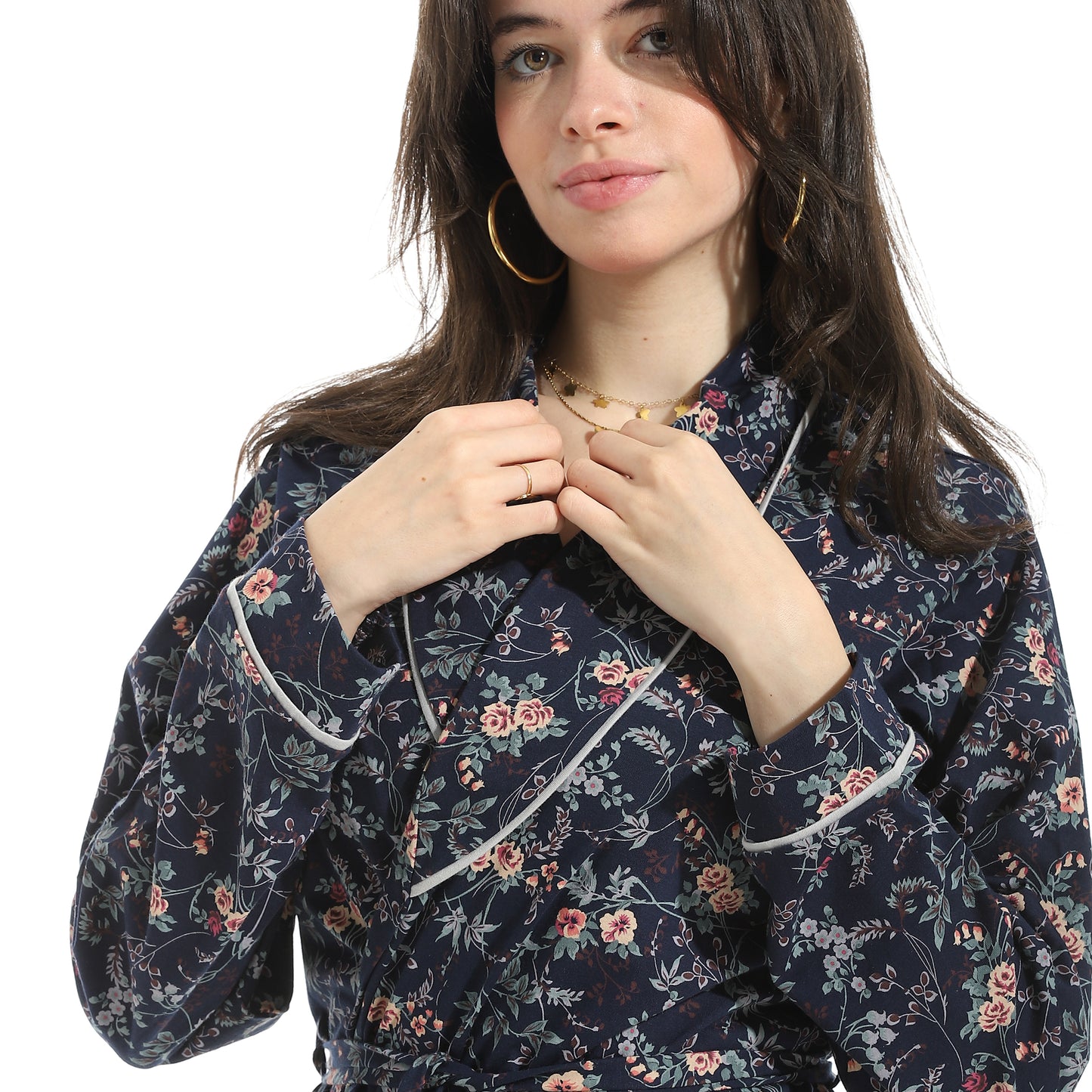 D49-S25 روب صيفي مشجر طويل