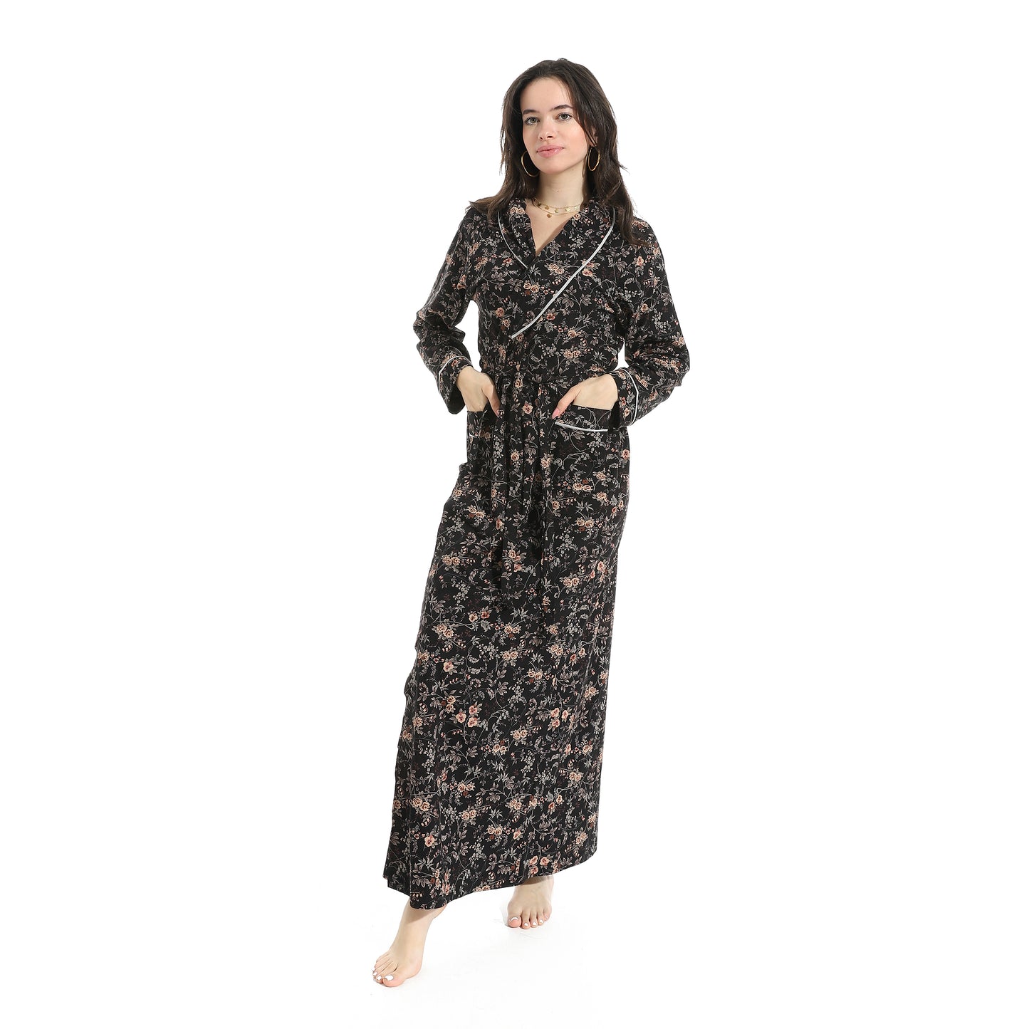 D49-S25 روب صيفي مشجر طويل