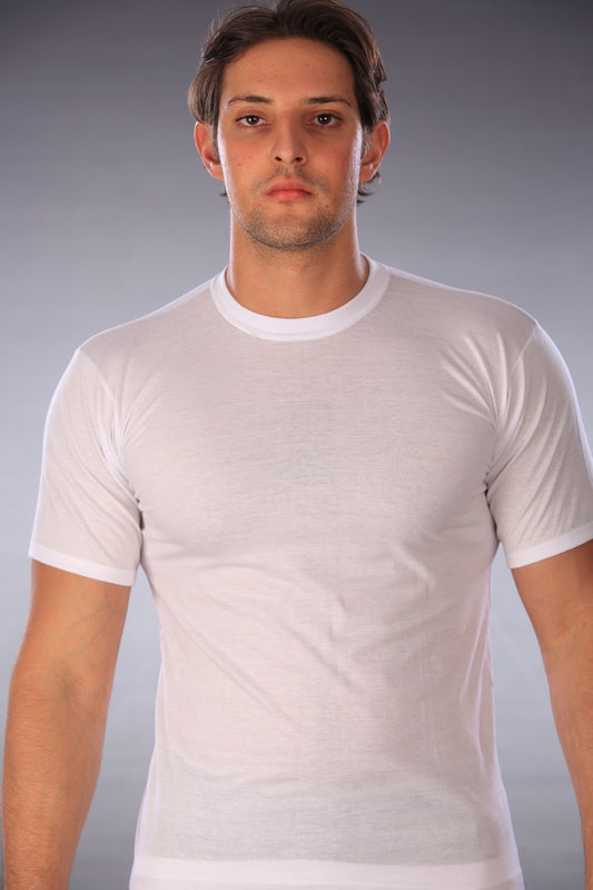 فانلة نصف كم رجالي برقبة عالية