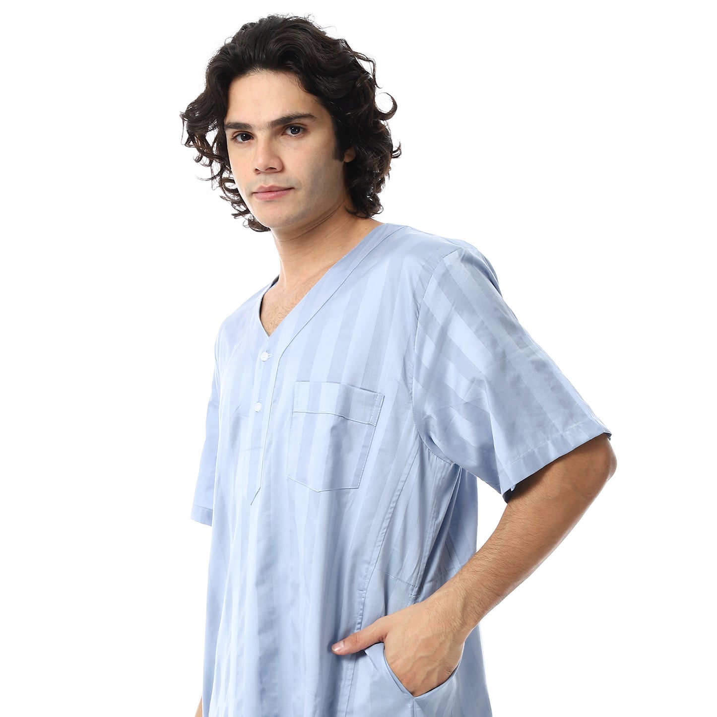 جلابية رجالي قطن قلم ستان