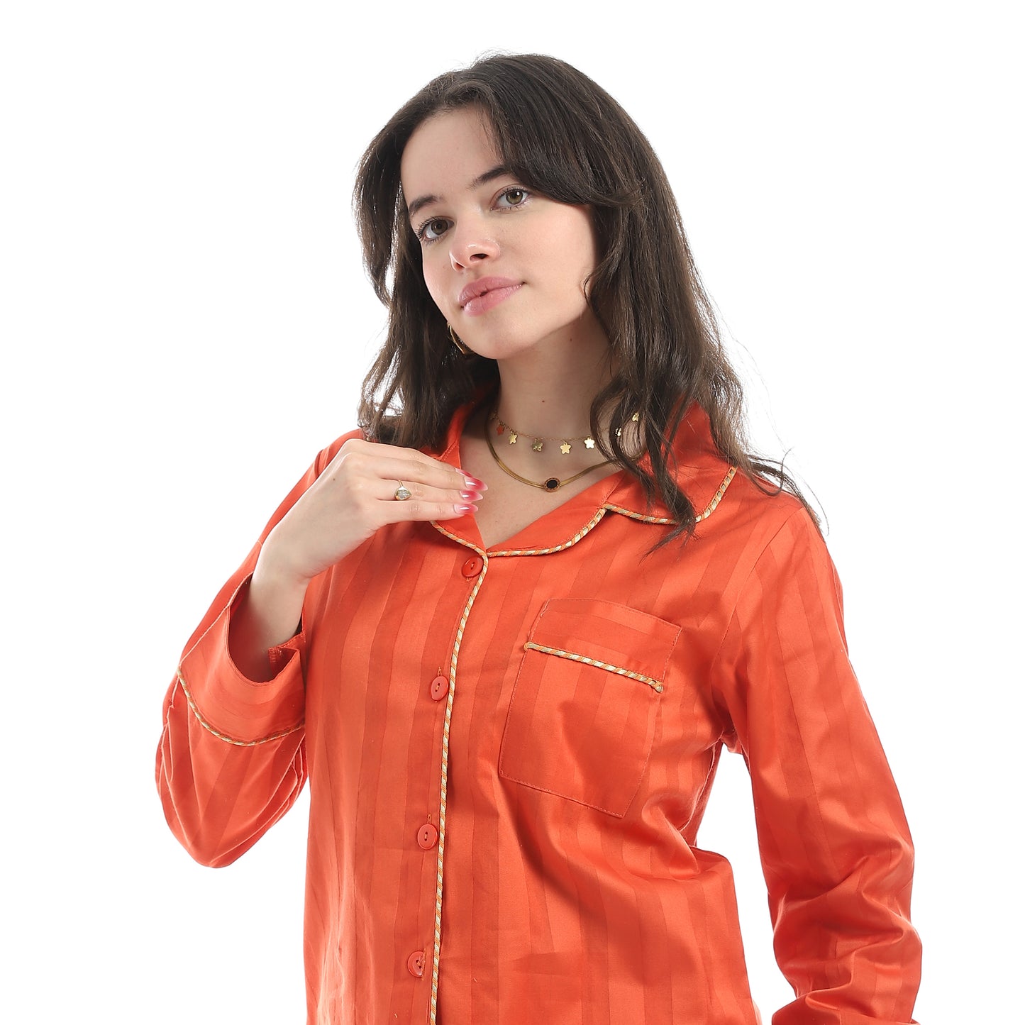 KHW-666 بجامة كلاسيك خريفي قطن صافي