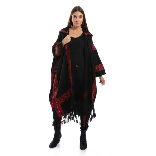 KHW9055 شال حريمي صوف مطرز