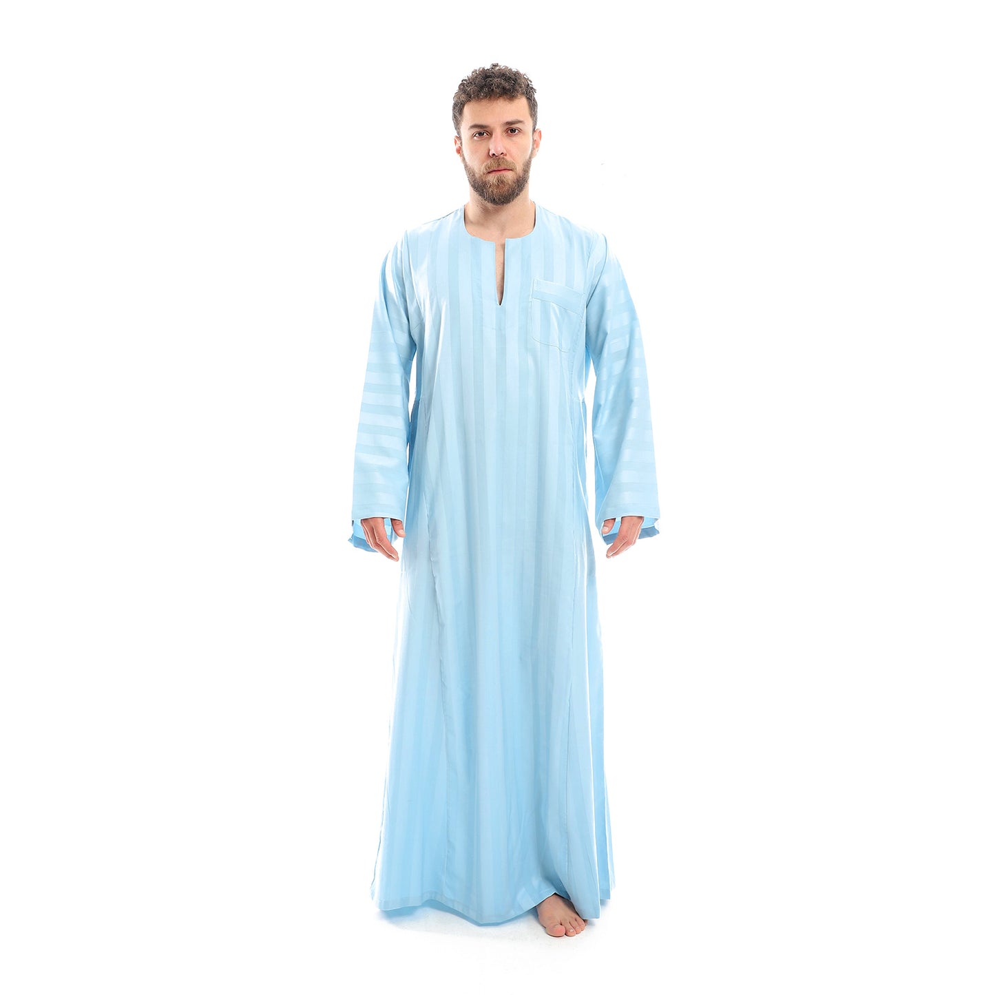جلابية رجالي ستايل صعيدي قلم ستان قطن صافي