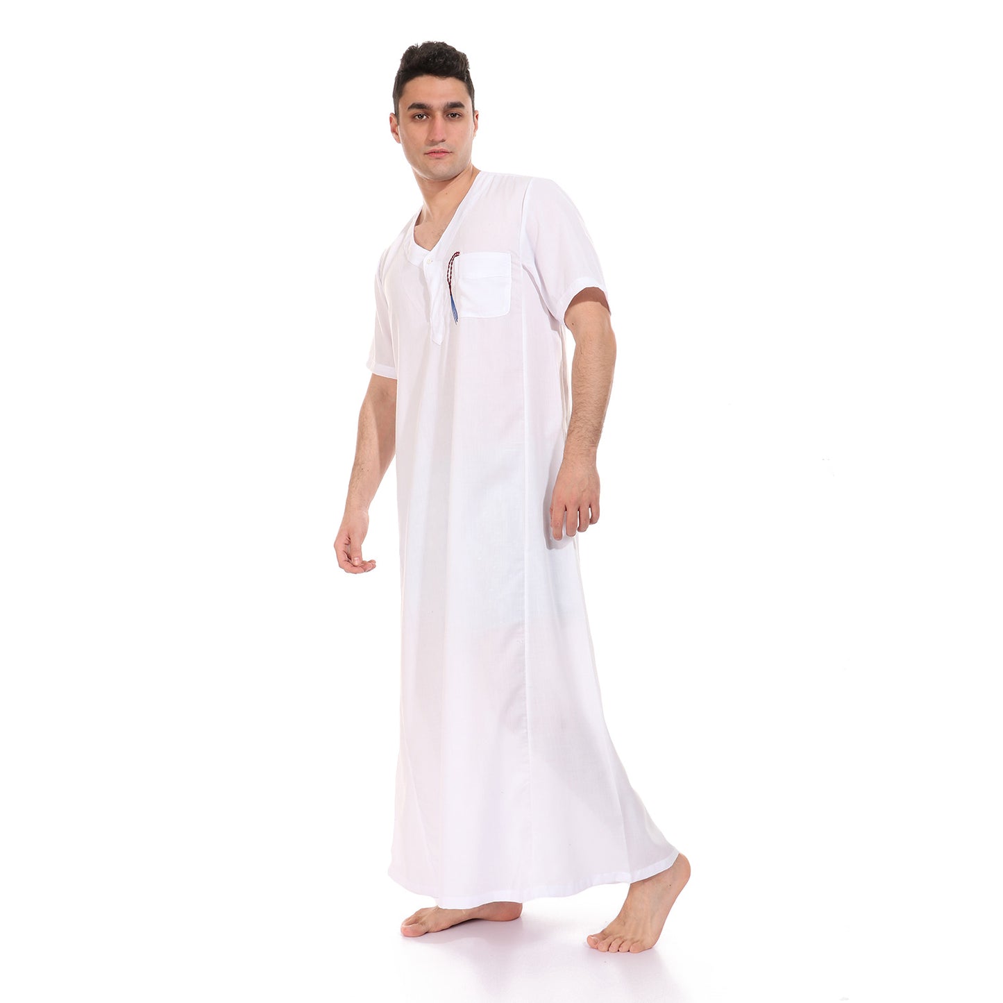 جلابية رجالي سادة بتطريز سبحة