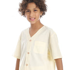 KHB1001 بجامة أولادي كلاسيك سادة