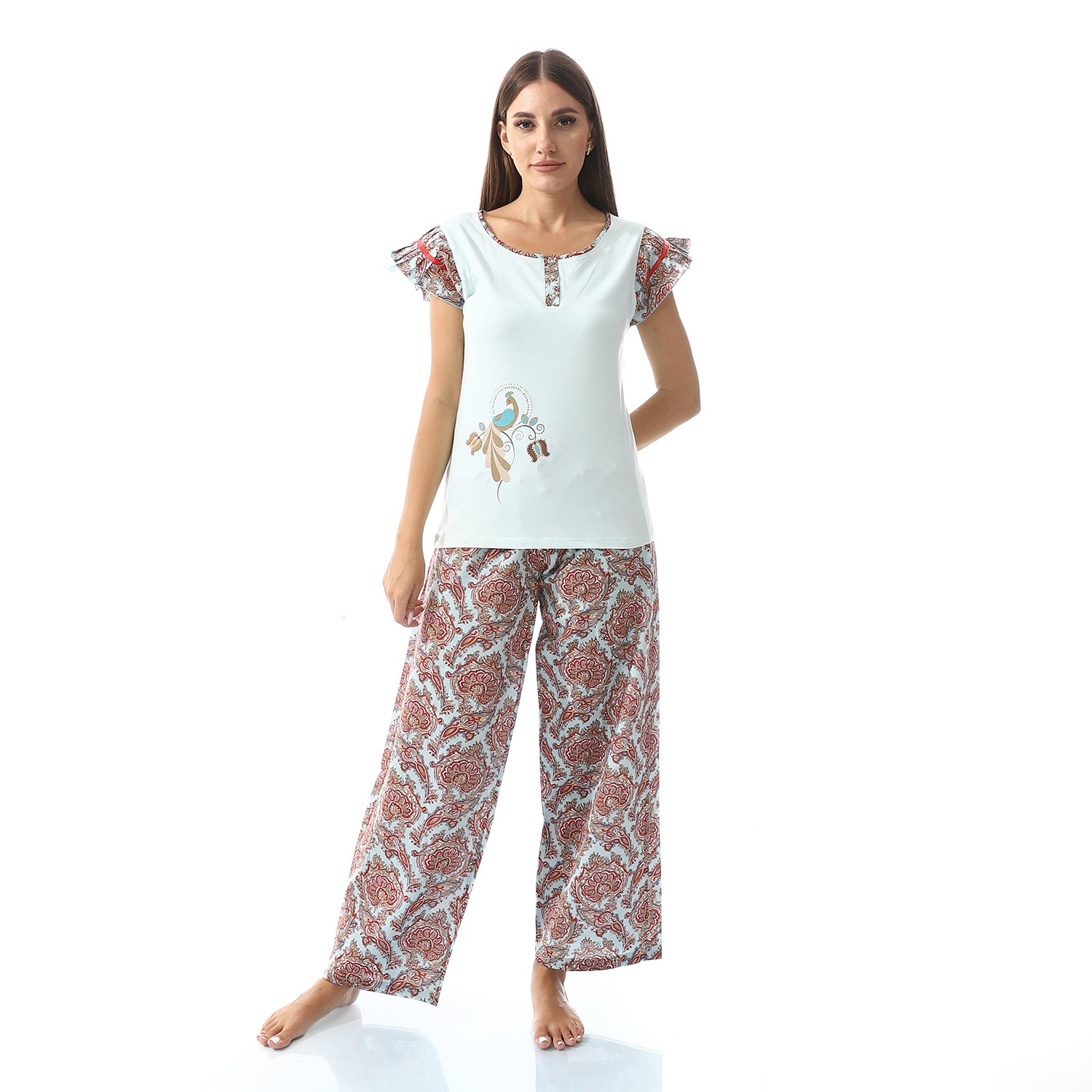 5314 بجامة نصف كم قطن بنطلون لينوه Translation missing: ar.content.product_image_main