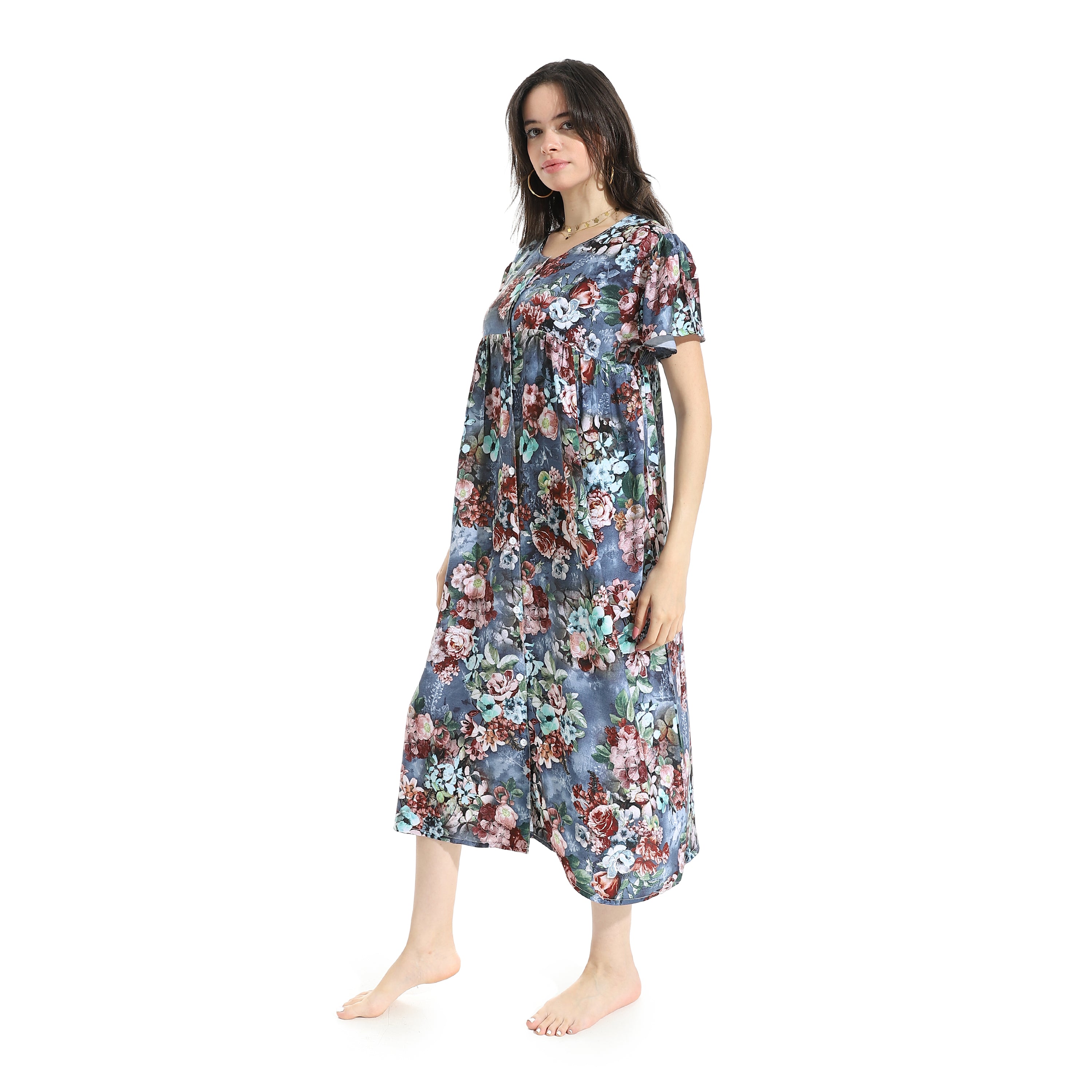 KHW553 قميص نوم فيسكوز مشجر بسفرة Translation missing: ar.content.product_image_main