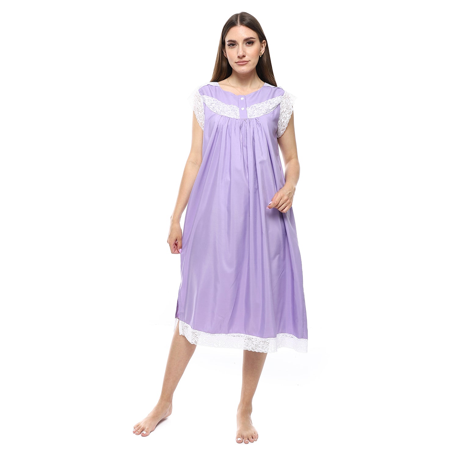KHW-708 قميص نوم لينوه نصف كم