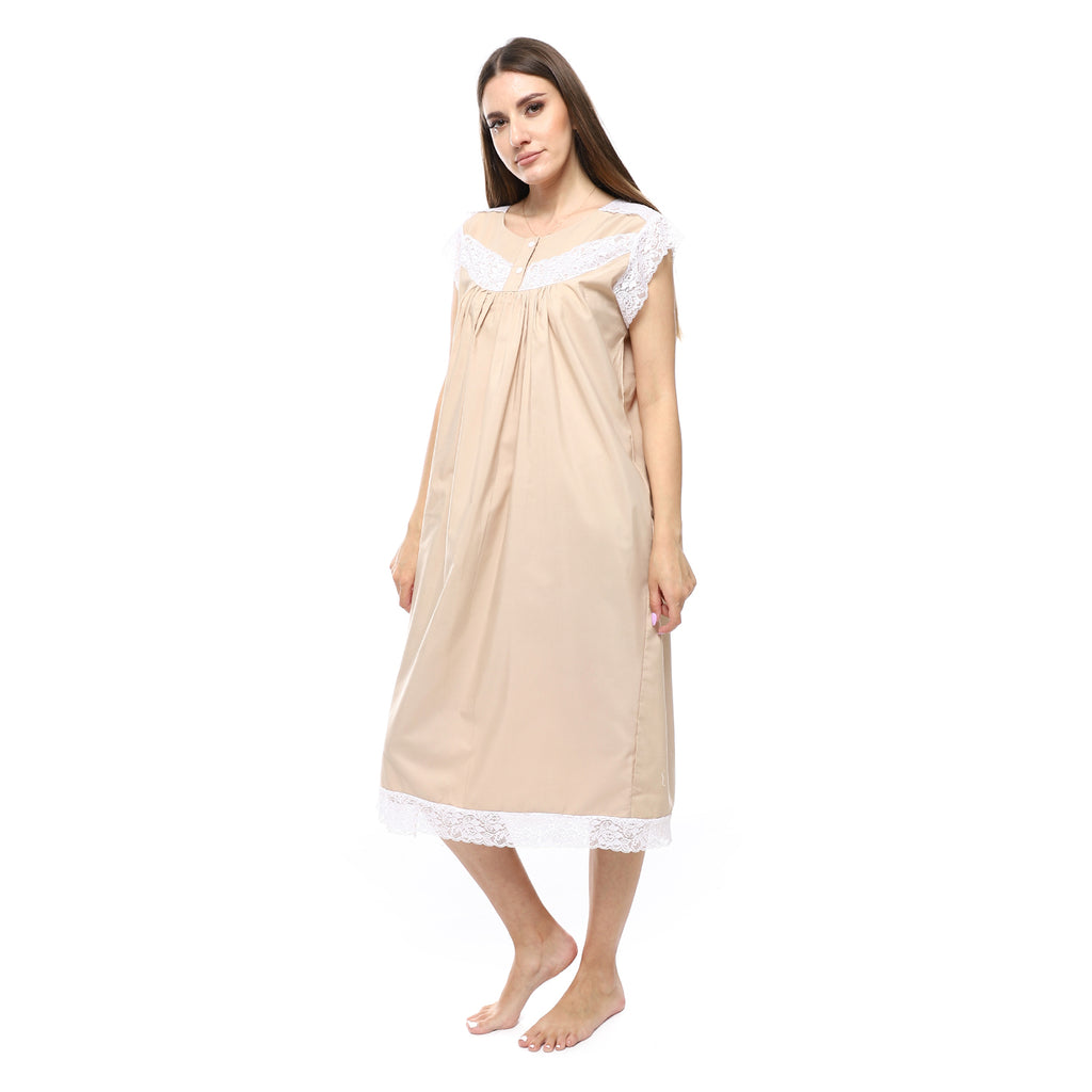KHW-708 قميص نوم لينوه نصف كم
