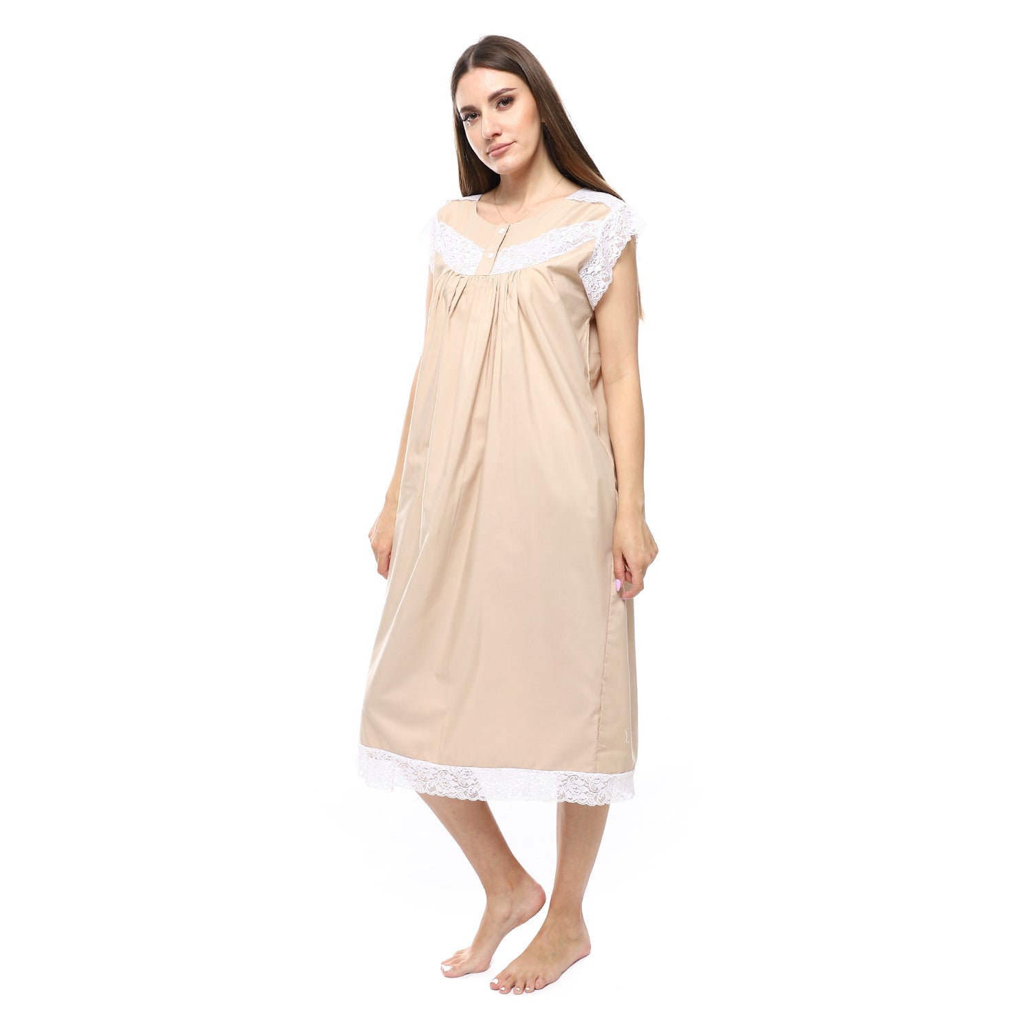 KHW-708 قميص نوم لينوه نصف كم