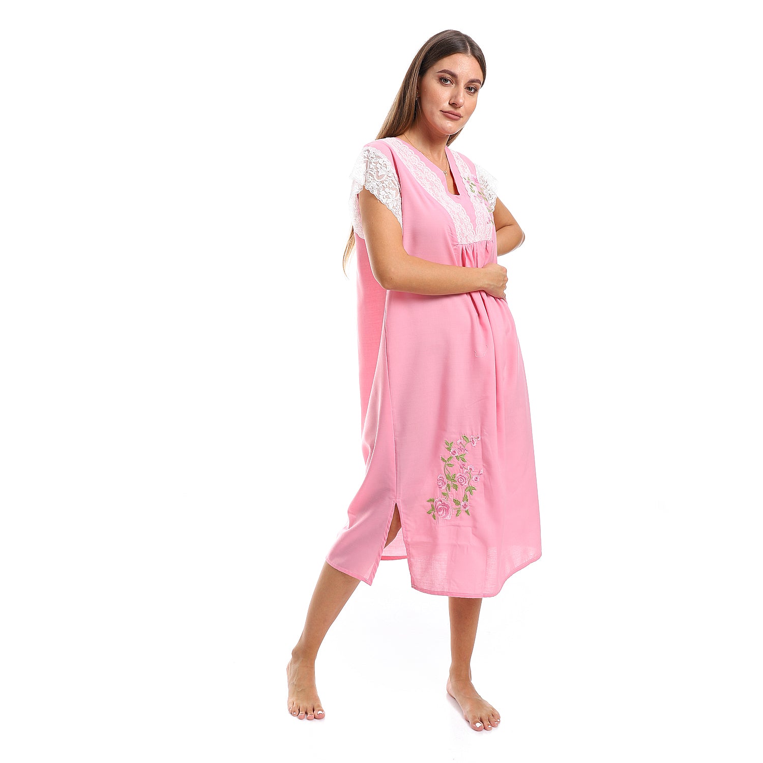 715 قميص نوم كت بالدانتيل على الكم Translation missing: ar.content.product_image_secondary