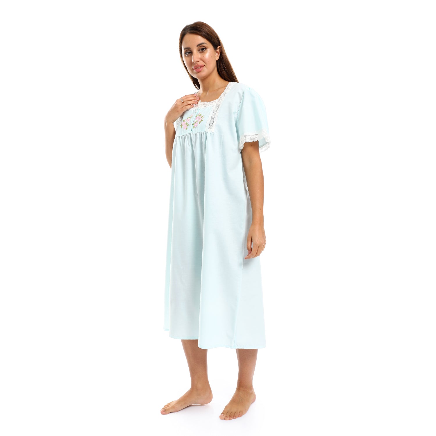 830 قميص نوم قصير بالدانتيل على الصدر Translation missing: ar.content.product_image_secondary
