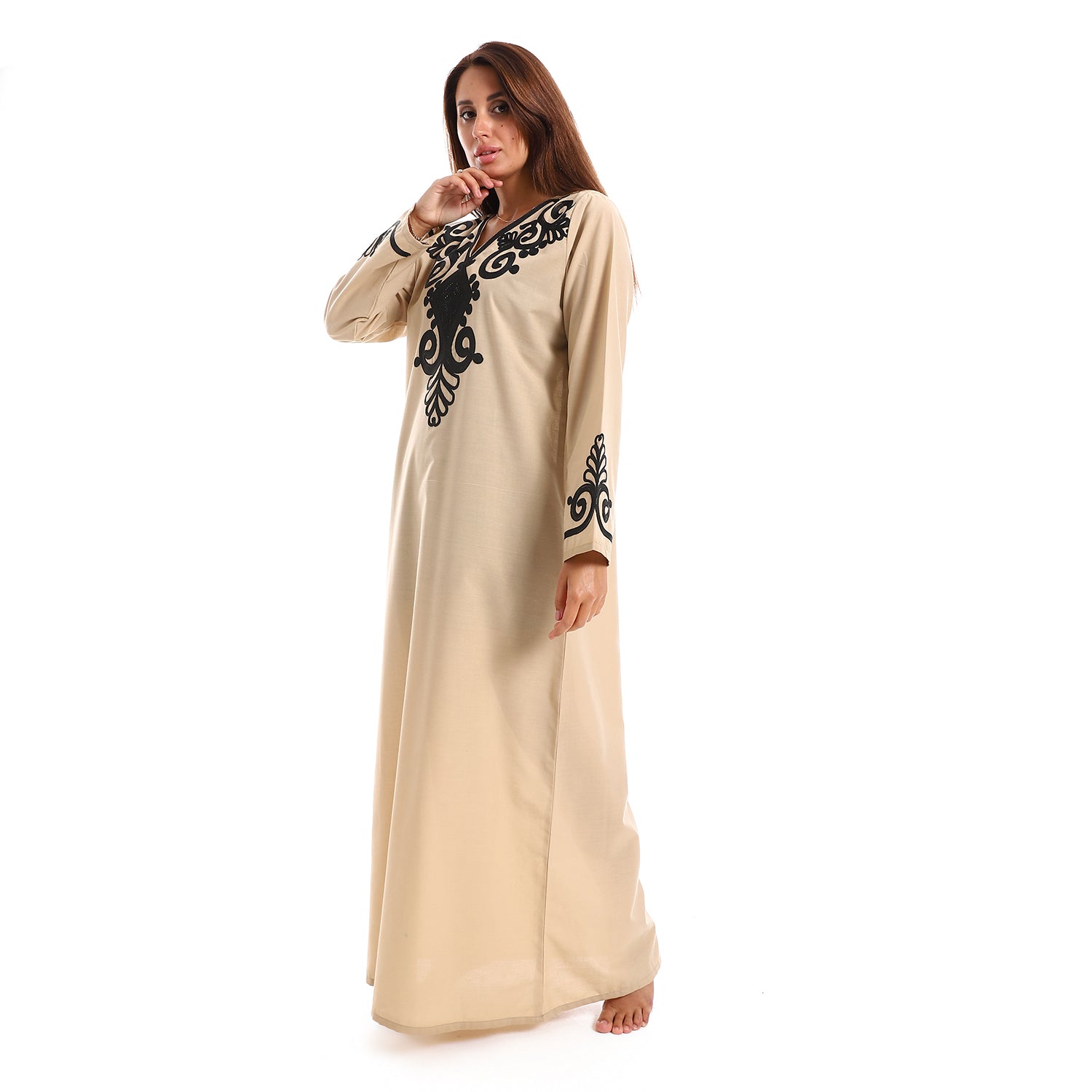 9001 جلابية بيت حريمي كم طويل