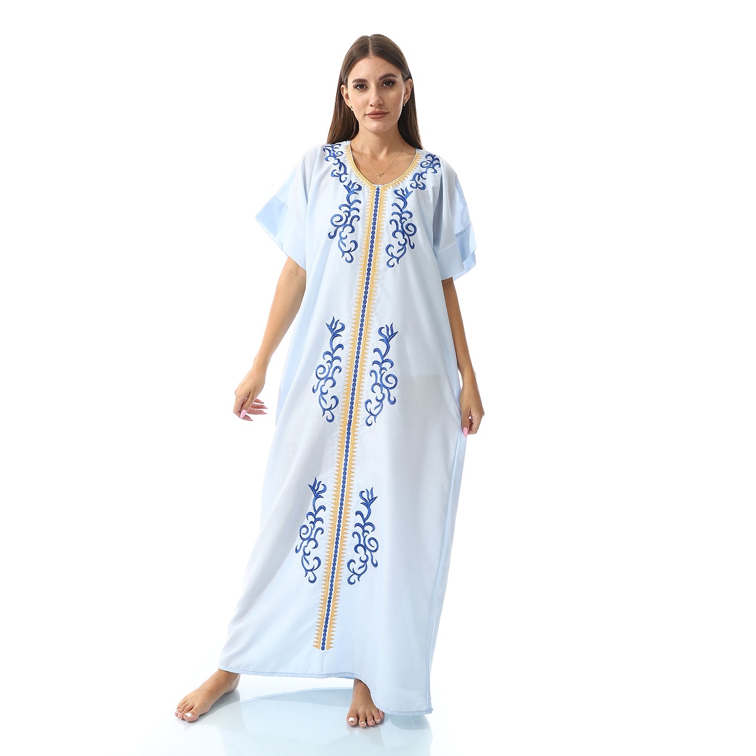 KHW9007 جلابية بيت حريمي نصف كم Translation missing: ar.content.product_image_main