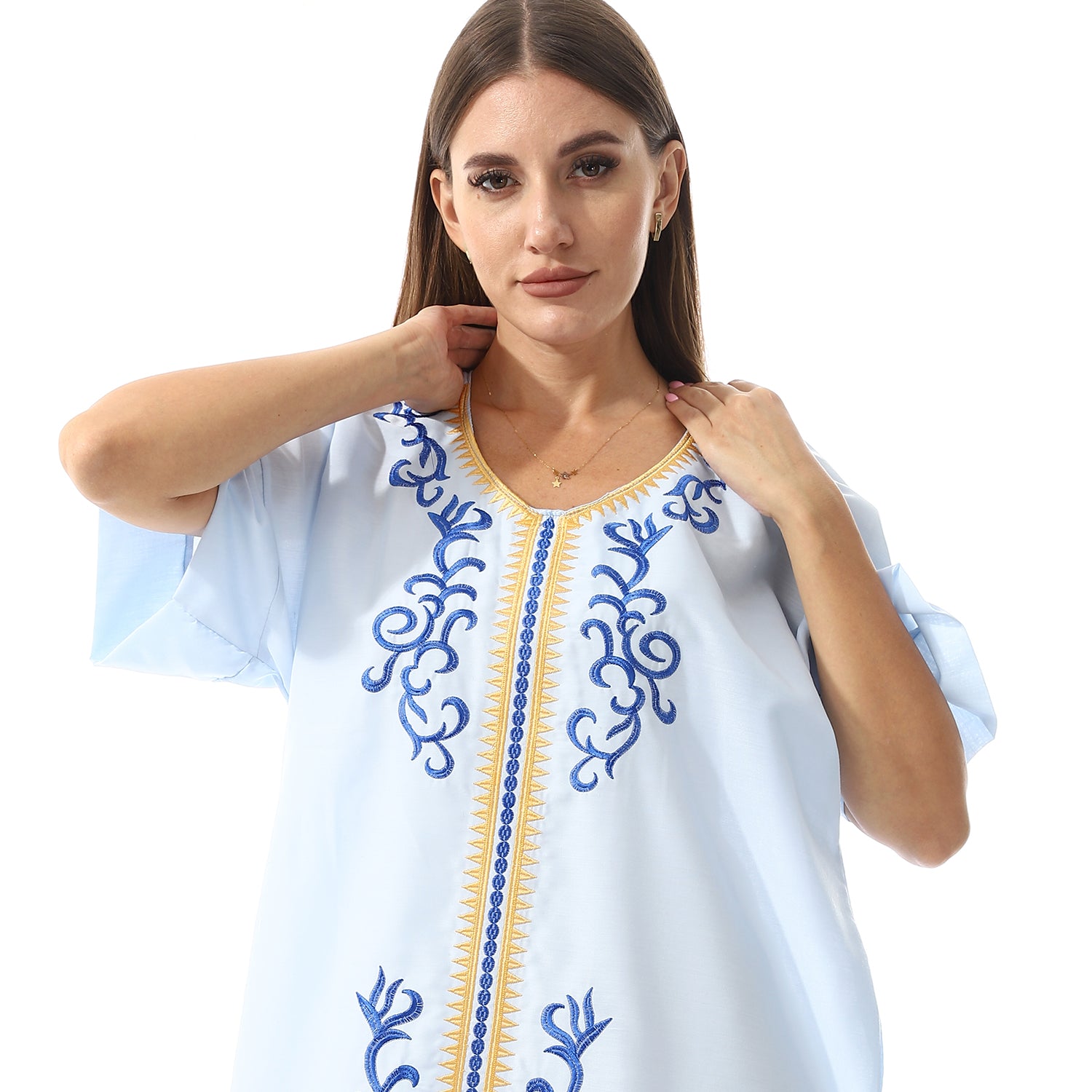 KHW9007 جلابية بيت حريمي نصف كم Translation missing: ar.content.product_image_secondary