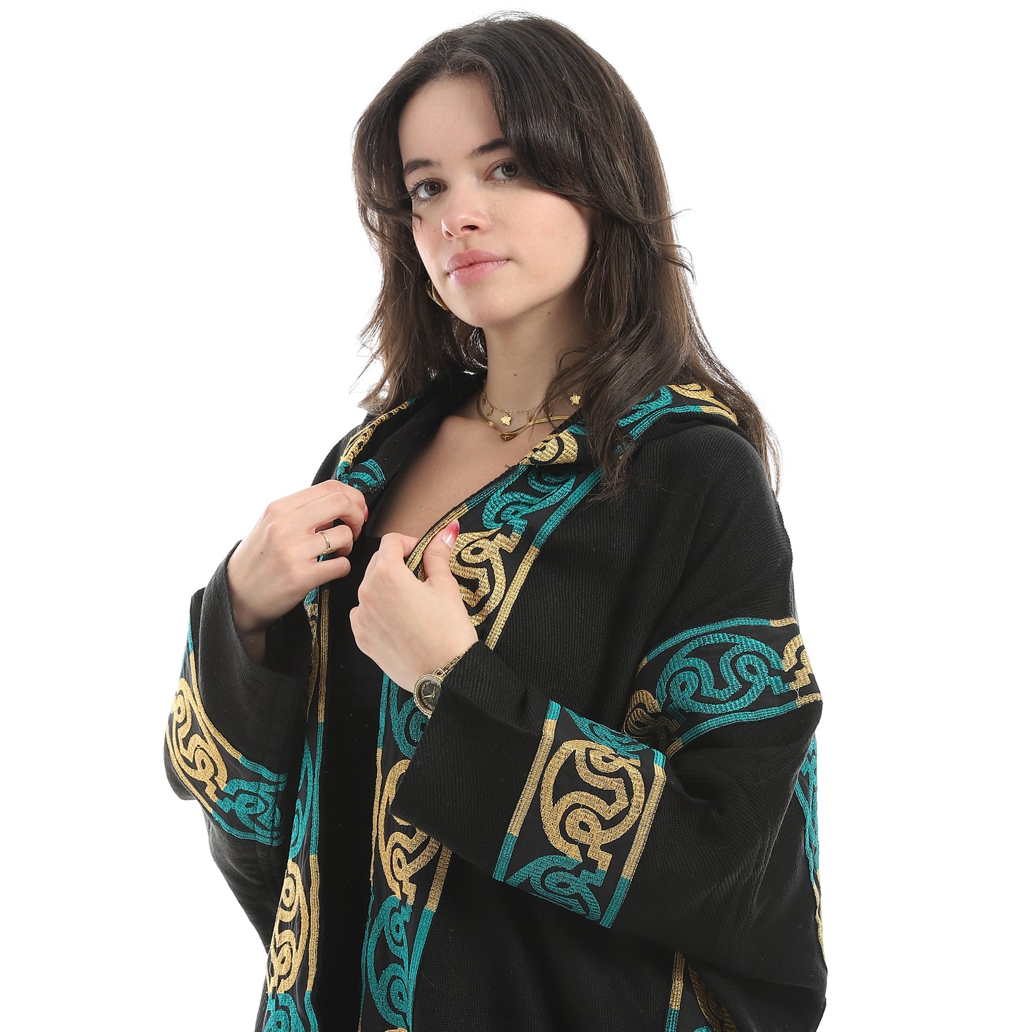 9055 شال حريمي صوف مطرز