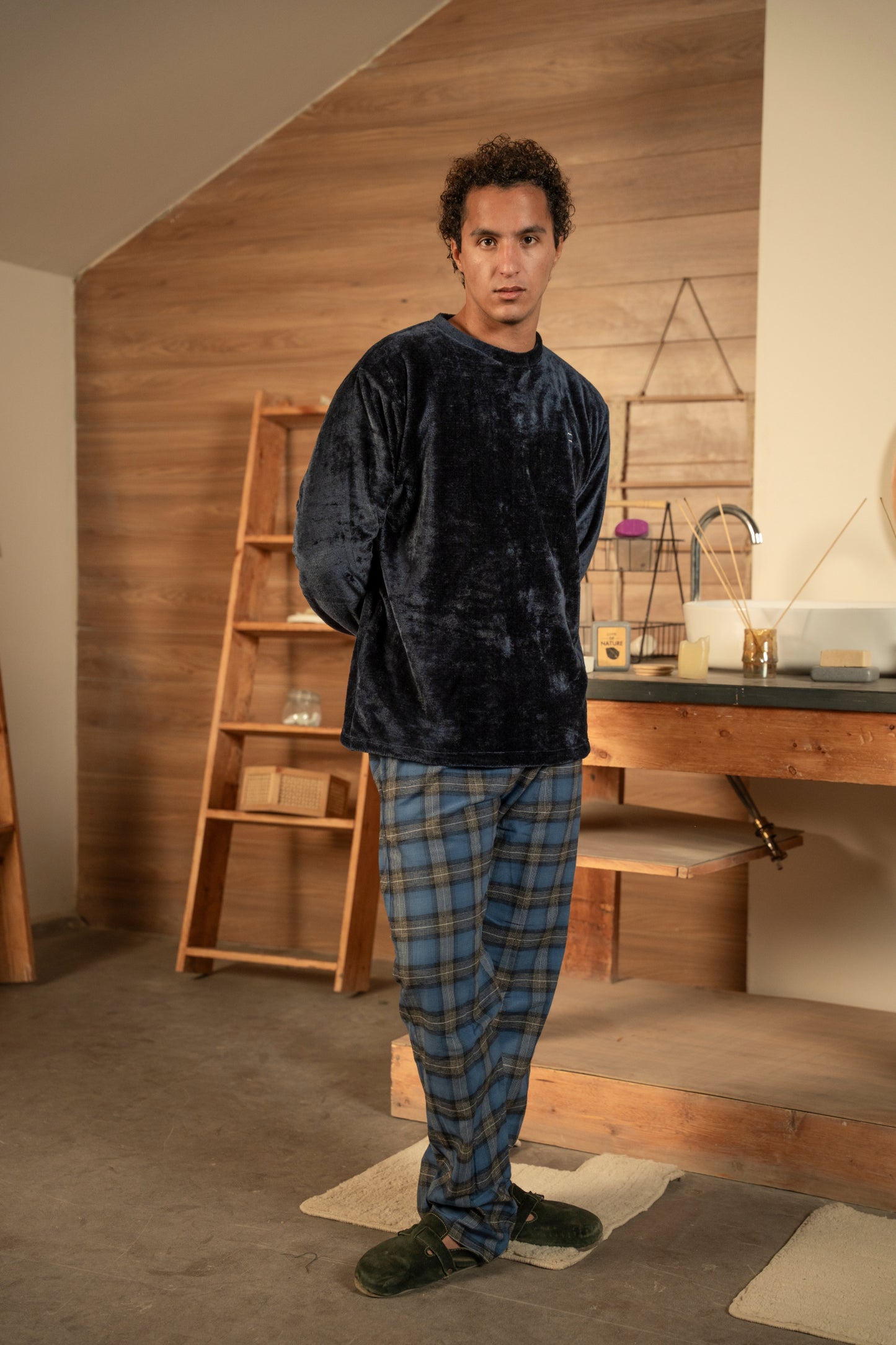 CL19-W26  ترينينج شتوي بولار بنطلون كستور قطن