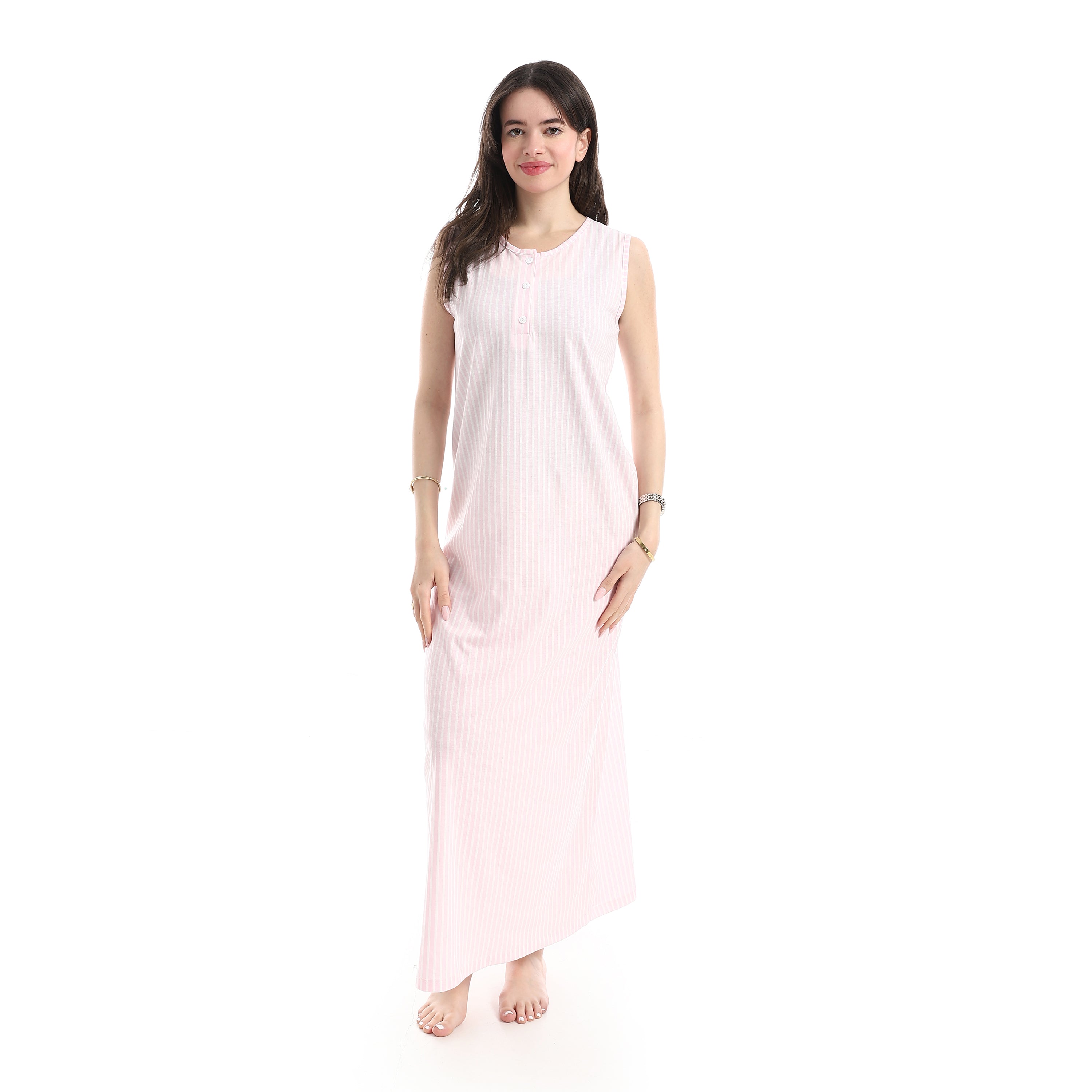 D18-S26 قميص نوم  كت مقلم طويل قطن Translation missing: ar.content.product_image_main