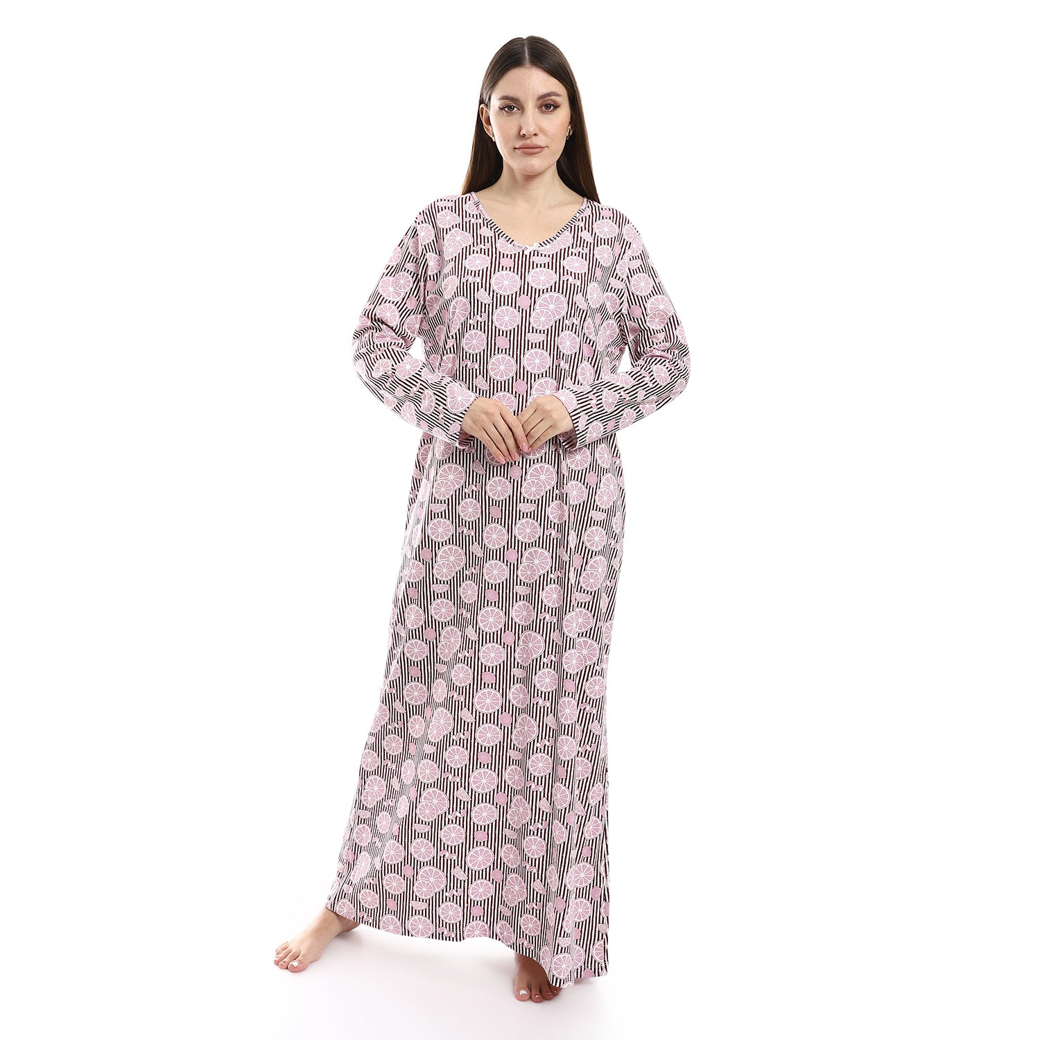 D1-S24 قميص نوم قطن طويل مشجر Translation missing: ar.content.product_image_main