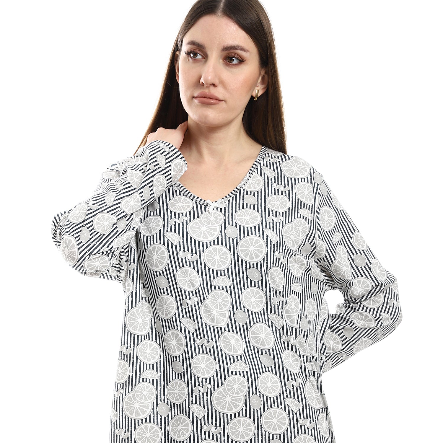 D1S24 قميص نوم قطن طويل مشجر Translation missing: ar.content.product_image_secondary
