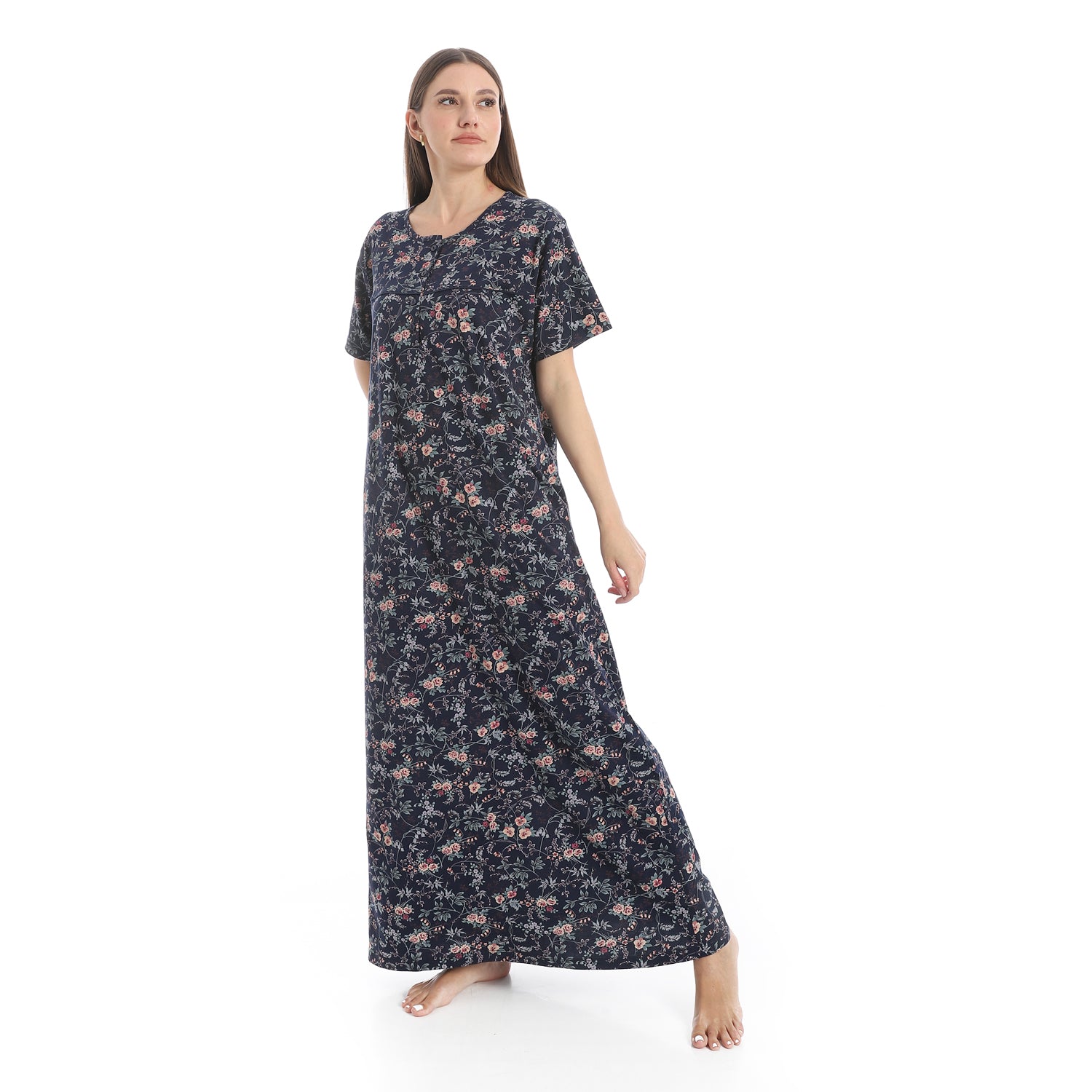 D28-S25 قميص نوم قطن طويل مشجر Translation missing: ar.content.product_image_secondary