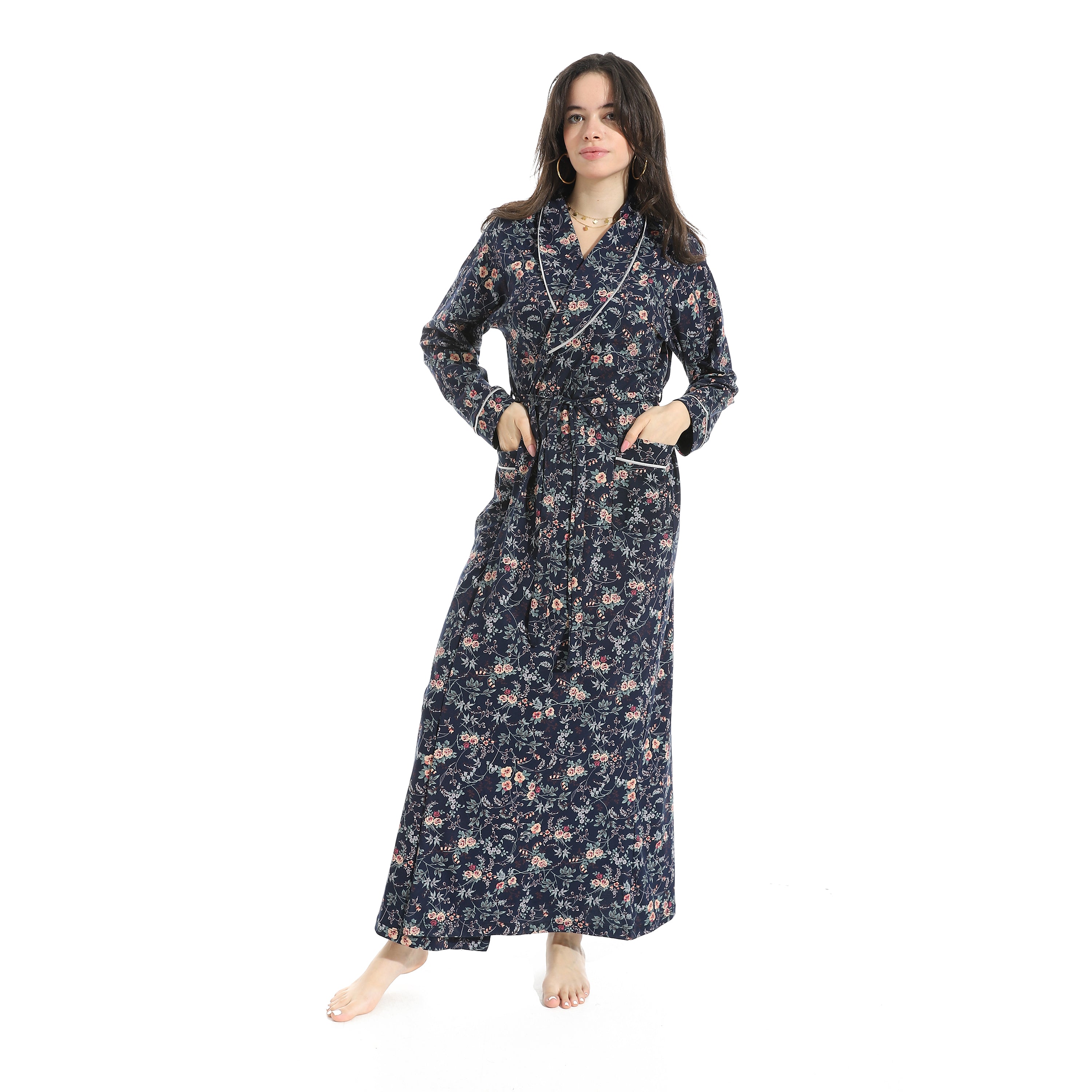 D49-S25 روب صيفي مشجر طويل